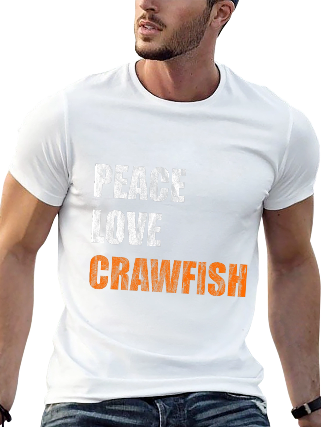 Peace Love Crawfish Graphic T-Shirt