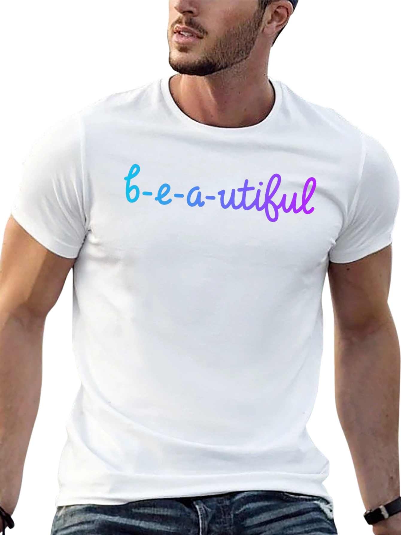 Beautiful Gradient Graphic Tee - Stylish Casual Wear