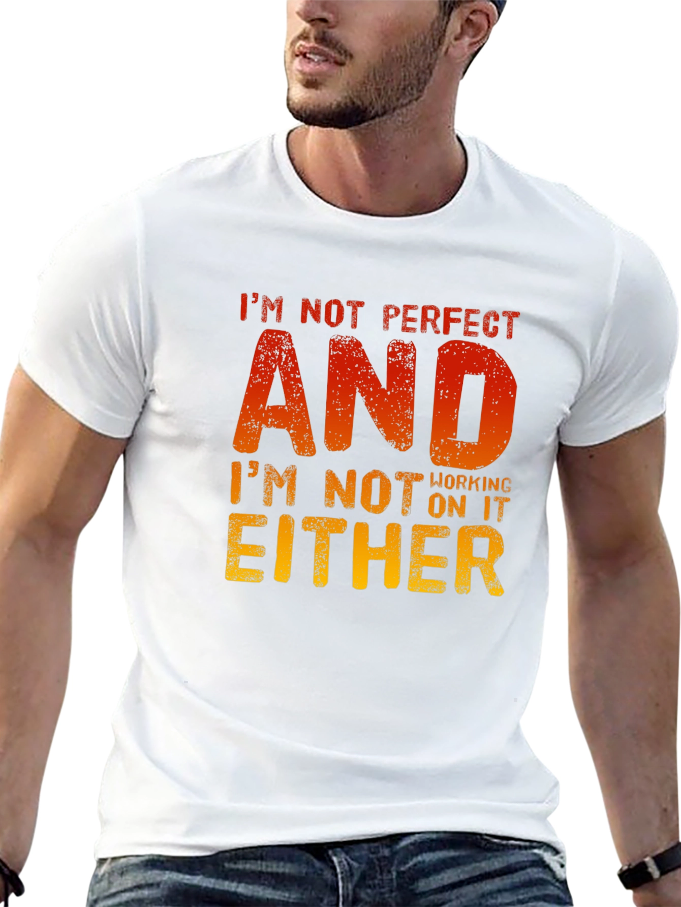 Funny Slogan T-Shirt - Im Not Perfect