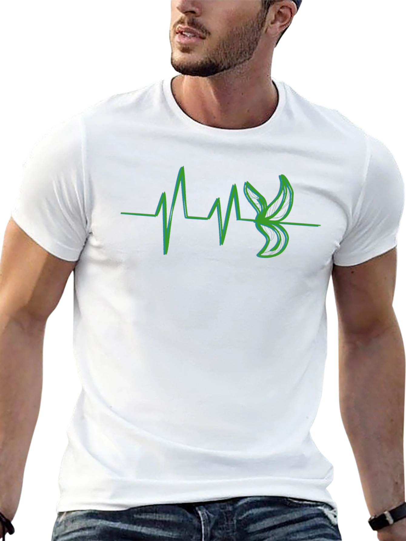 Heartbeat Mermaid Tail Graphic Tee