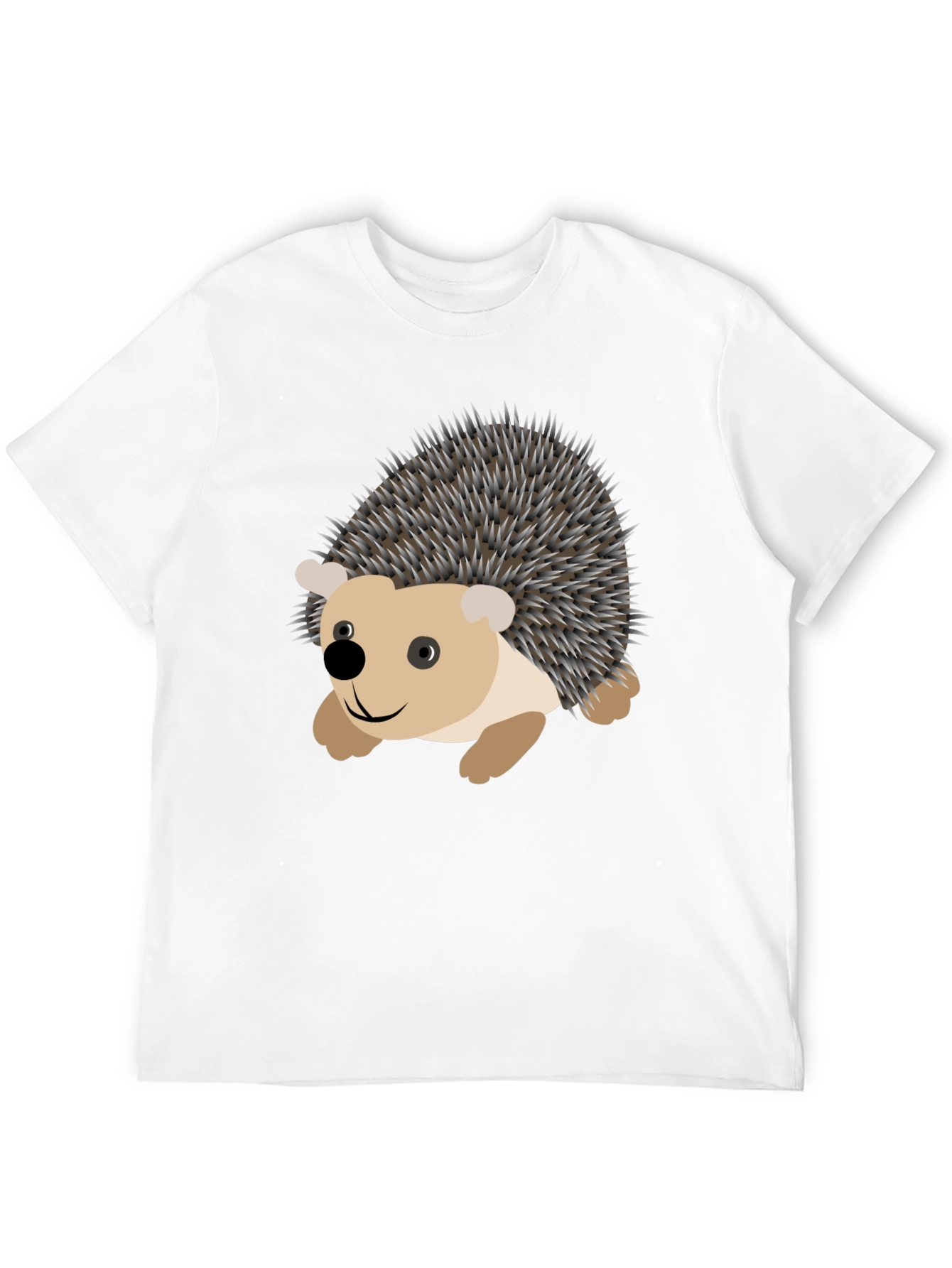 Mens Hedgehog Graphic Tee - Black Casual Shirt