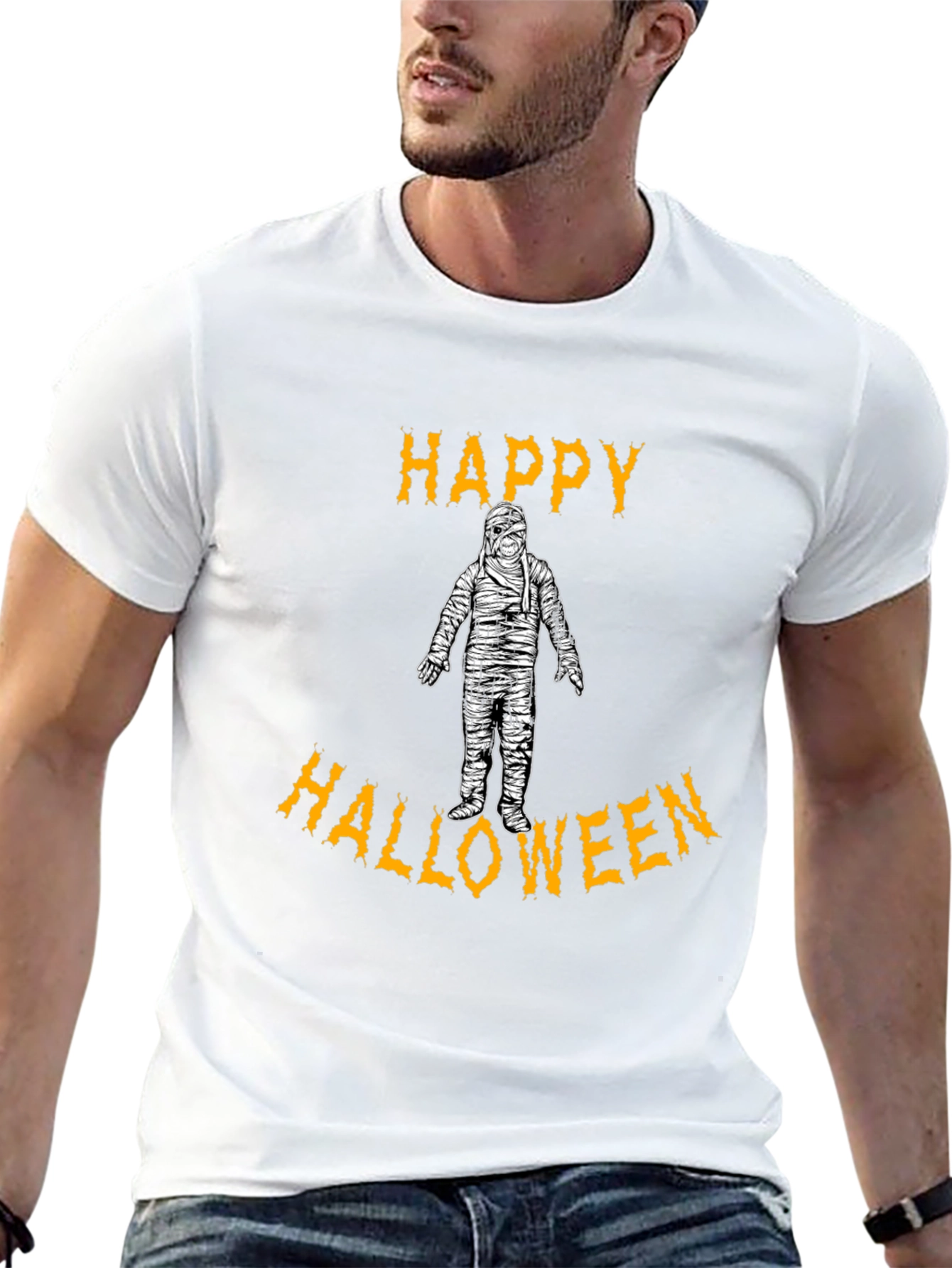 Happy Halloween Mummy Graphic T-Shirt