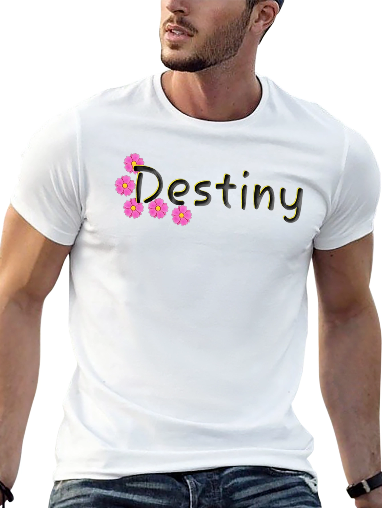 Destiny Floral Graphic Black T-Shirt