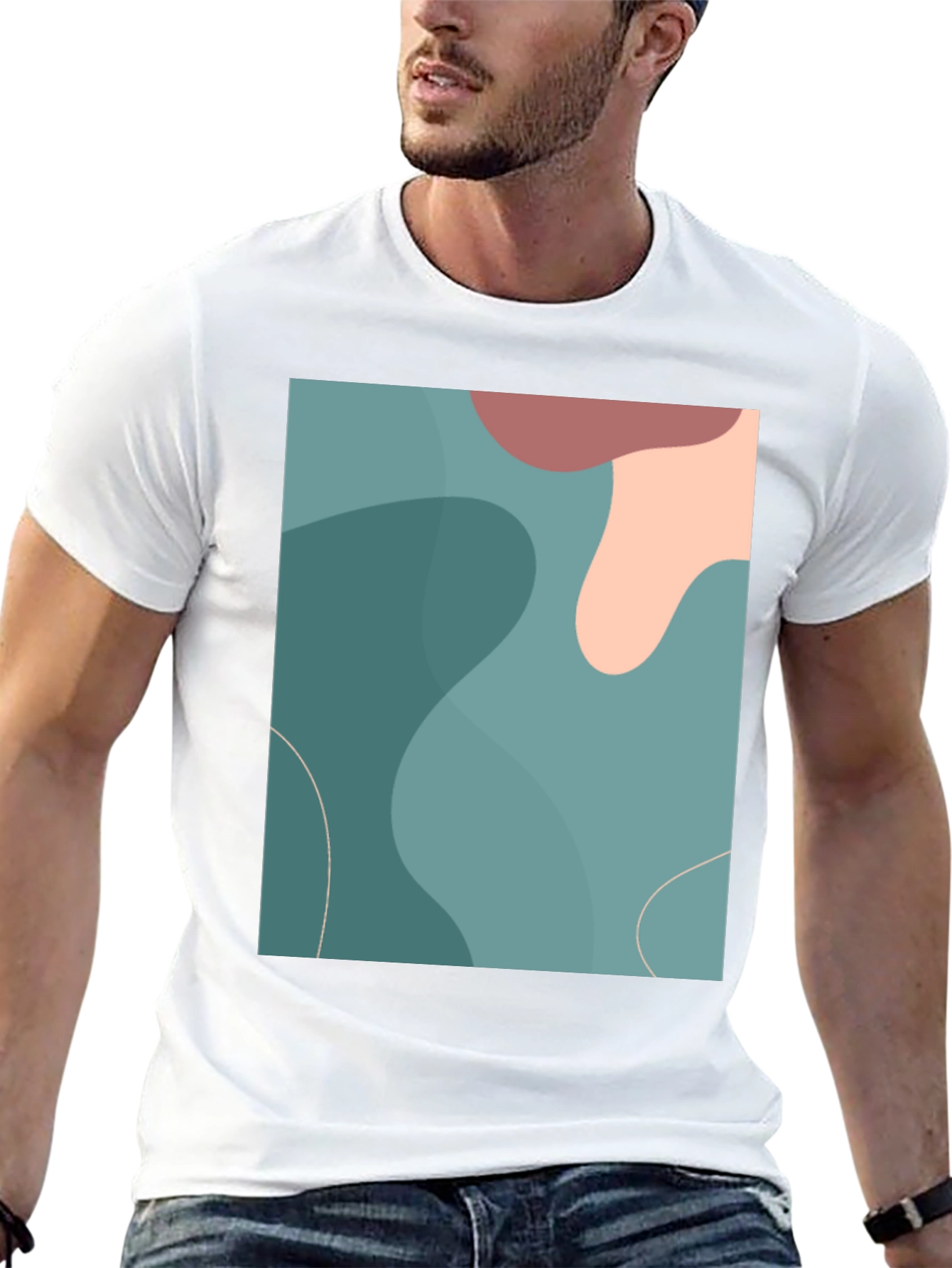 Abstract Art Graphic Tee - Modern Casual Shirt