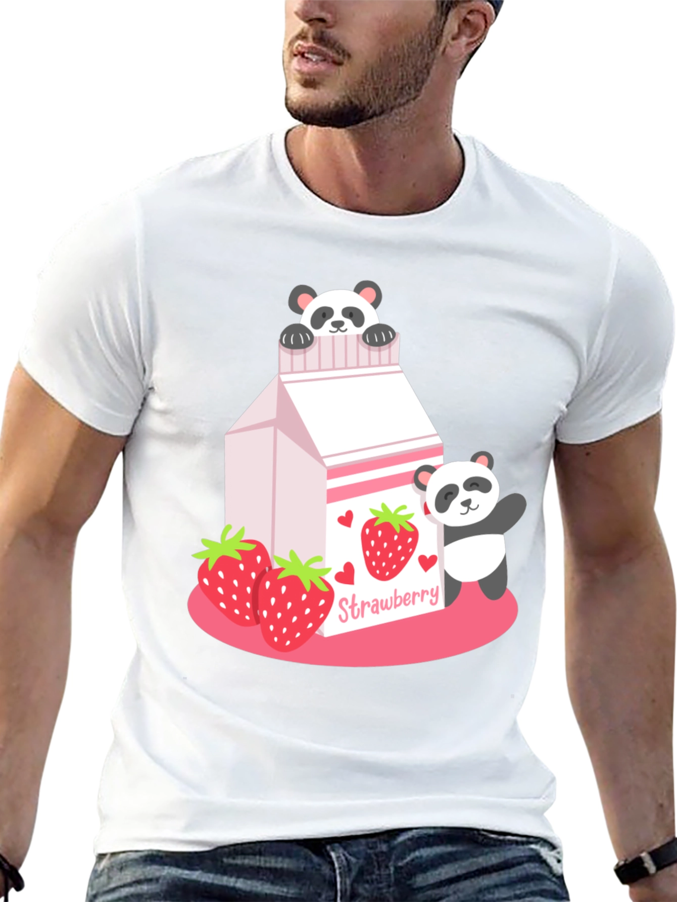 Strawberry Panda Milk Graphic Tee