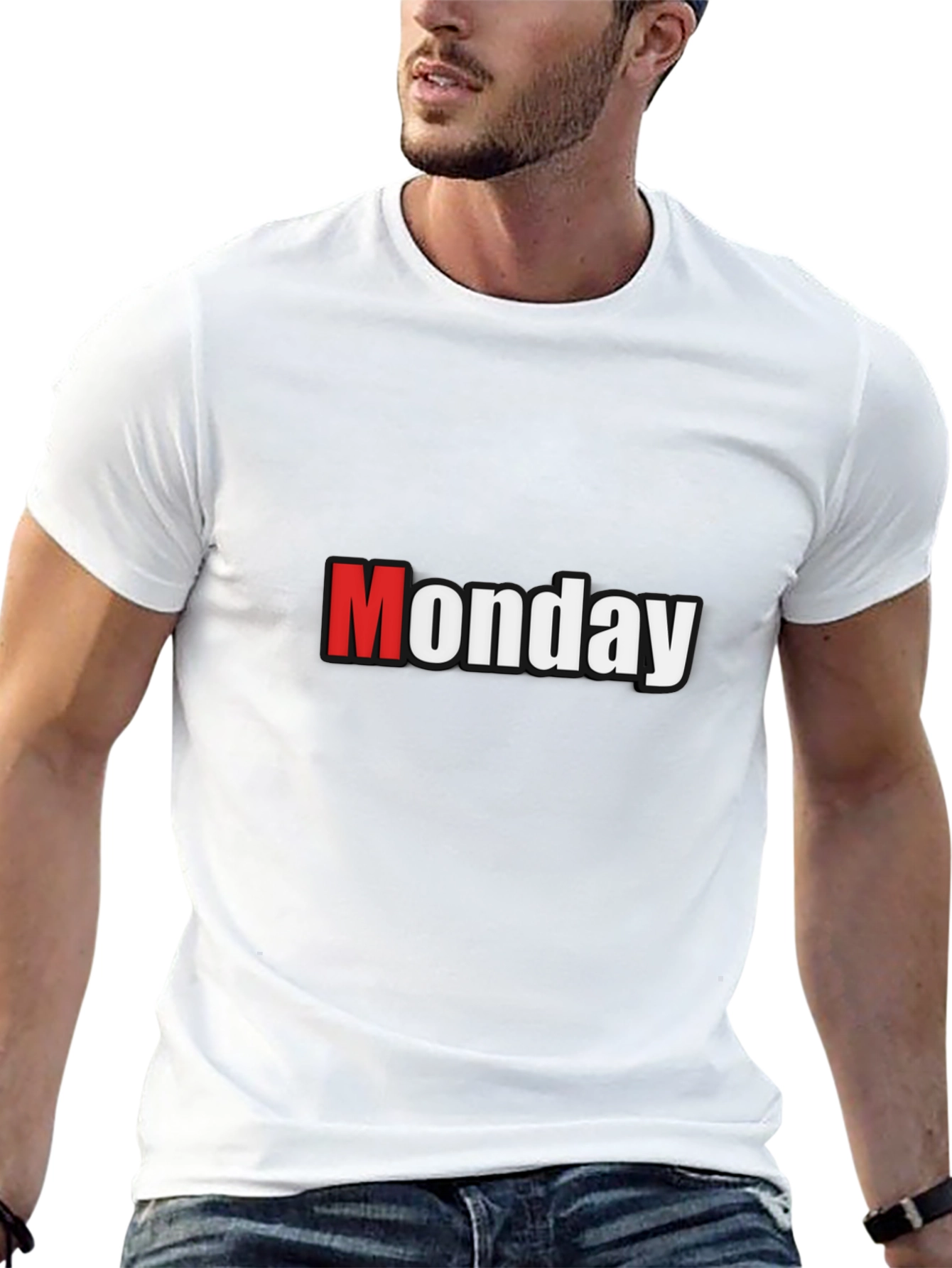 Monday Graphic T-Shirt - Black Cotton Tee