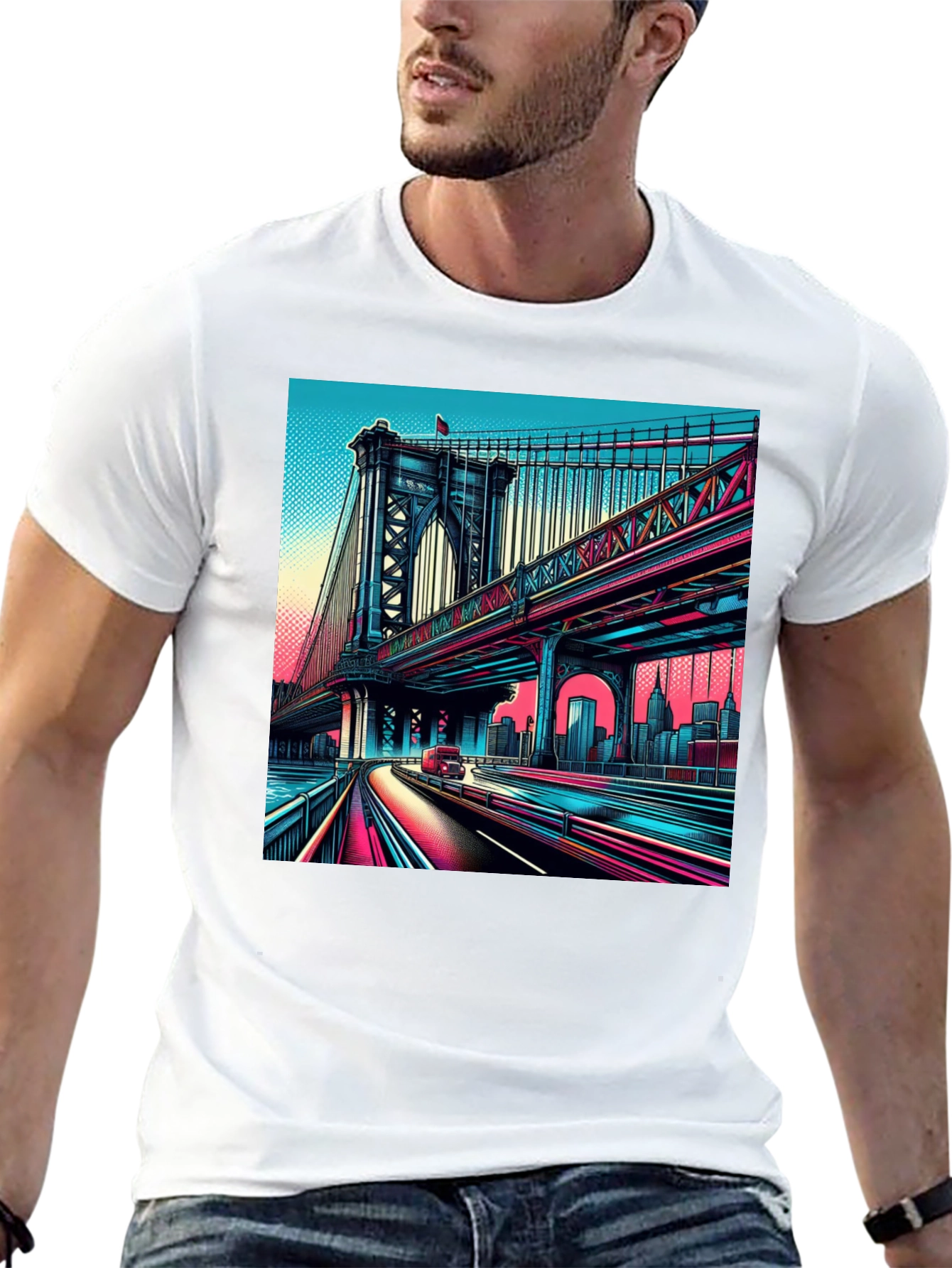 Neon Bridge Graphic Tee