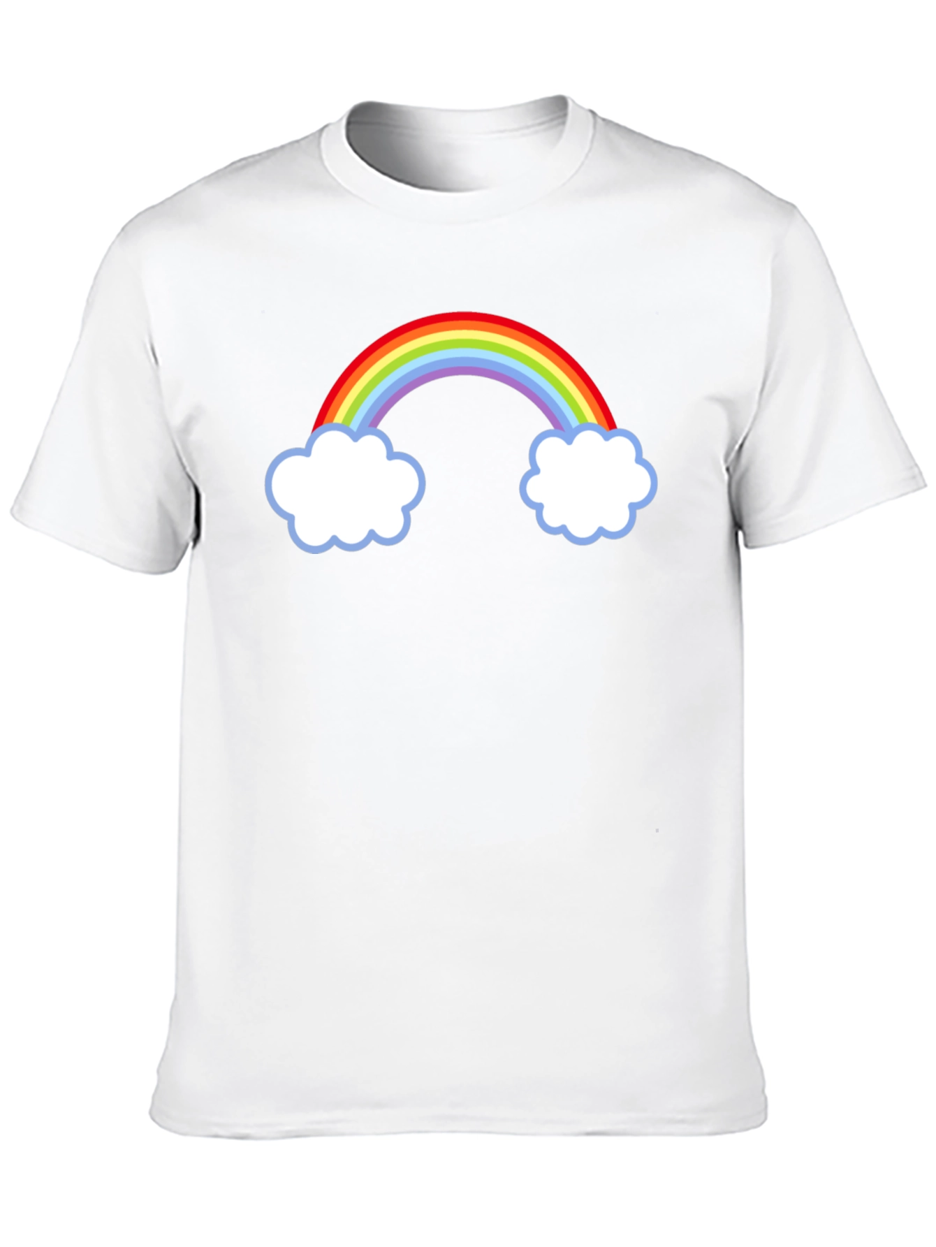 Rainbow Cloud Graphic Tee - Stylish Casual Wear