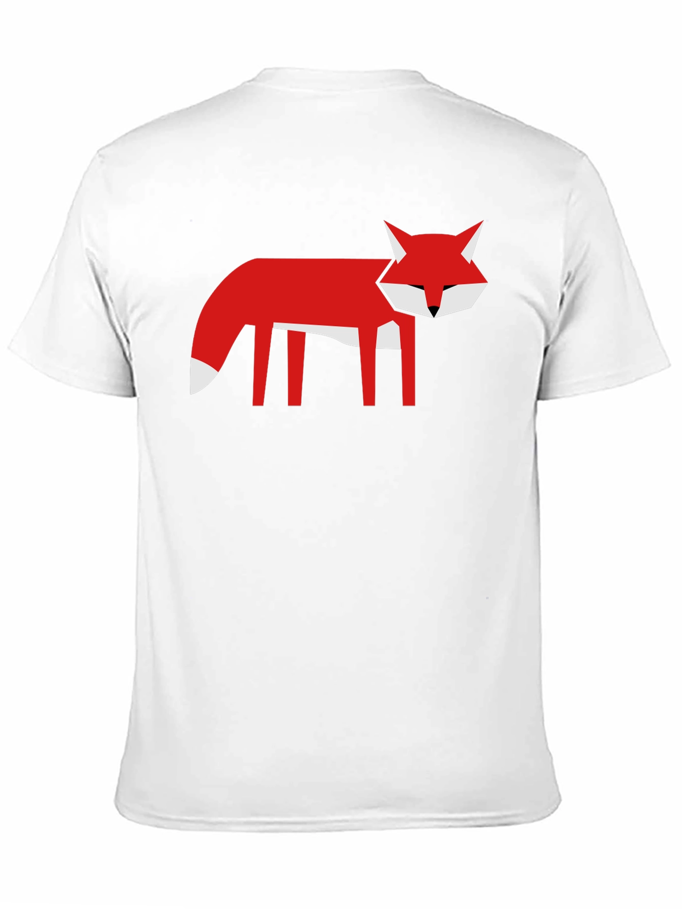 Geometric Fox Graphic Tee - Black T-Shirt