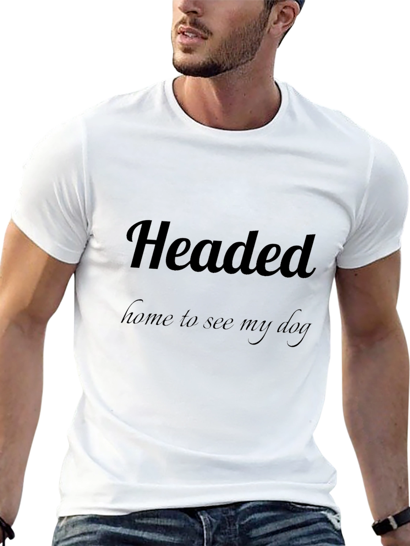 Headed Home To See My Dog Black T-Shirt