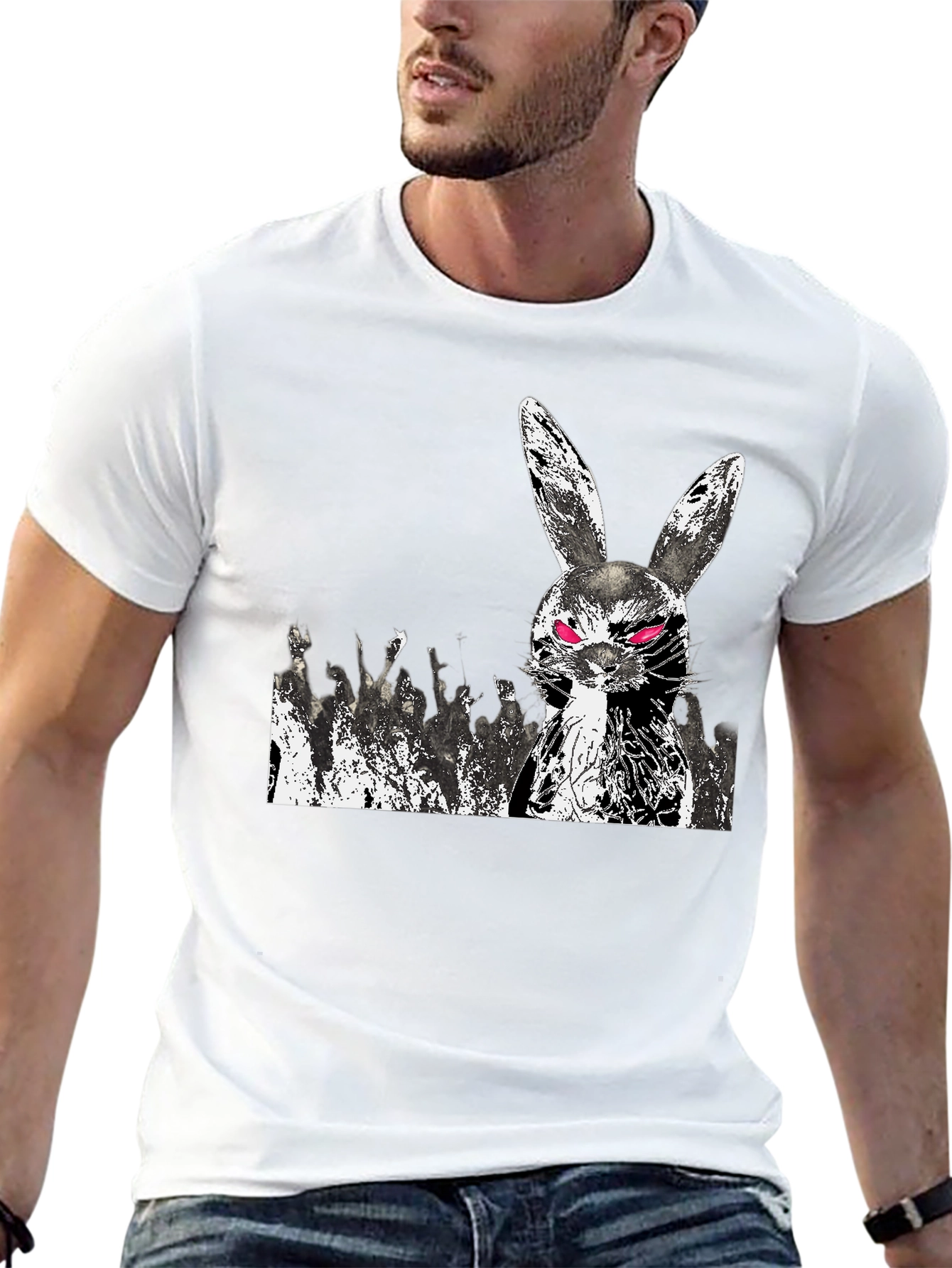 Evil Bunny Graphic T-Shirt