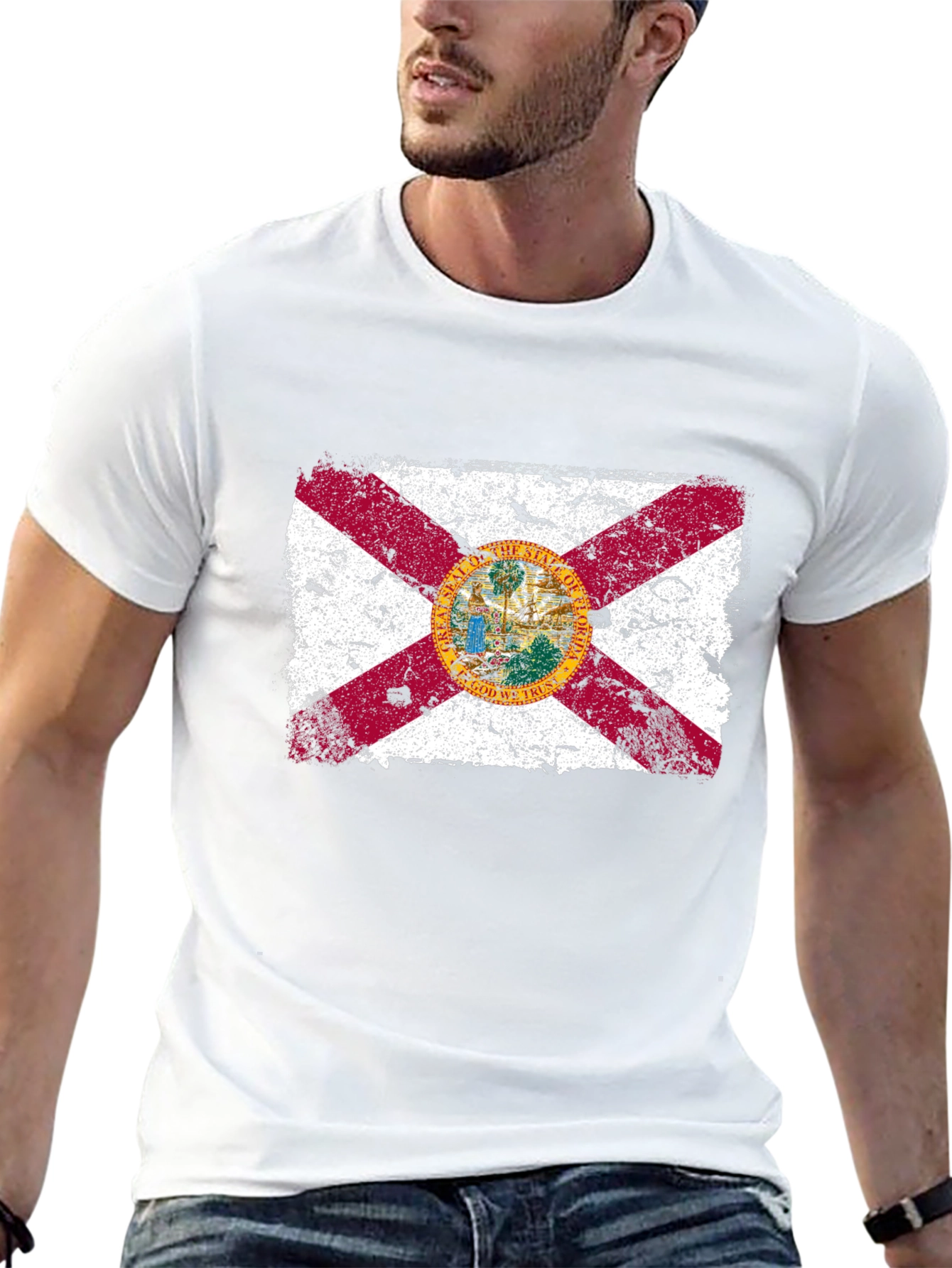 Florida Flag T-Shirt - Distressed Design