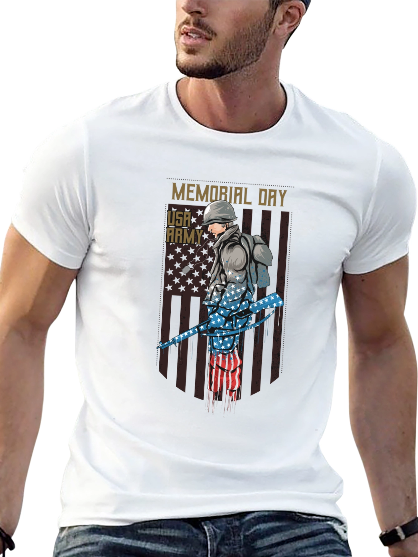 Memorial Day USA Army Graphic Tee