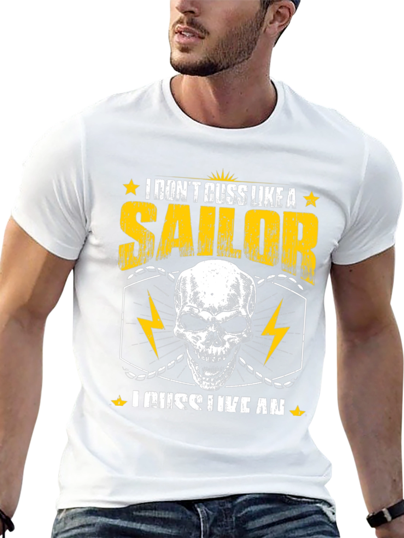 I Dont Cuss Like A Sailor Skull T-Shirt