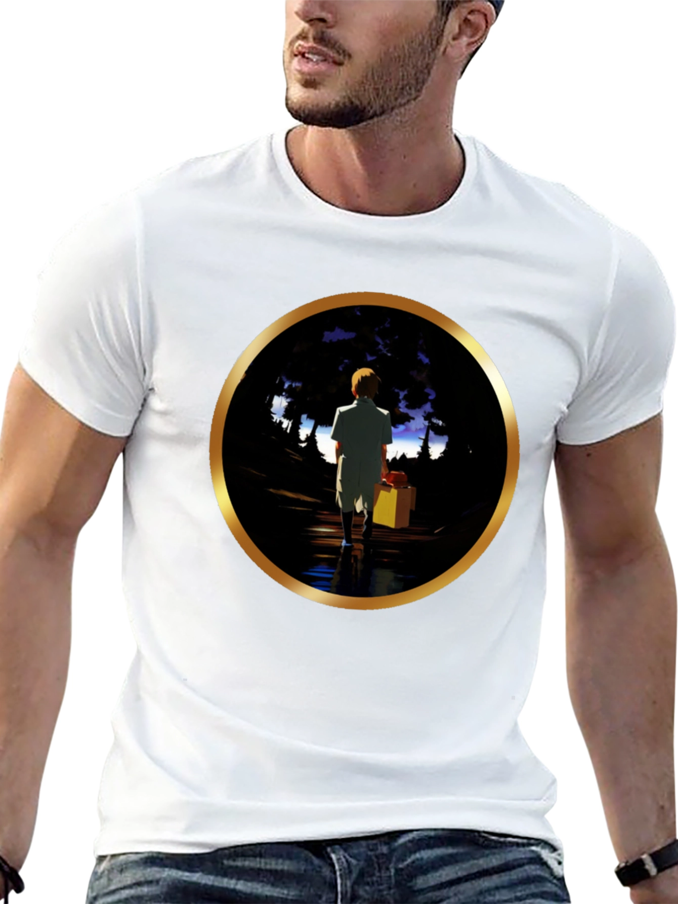 Animated Sunset Journey Graphic Tee