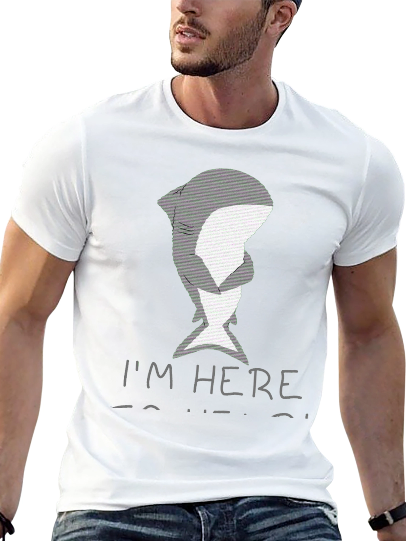 Shark Hug Graphic T-Shirt - Im Here To Help