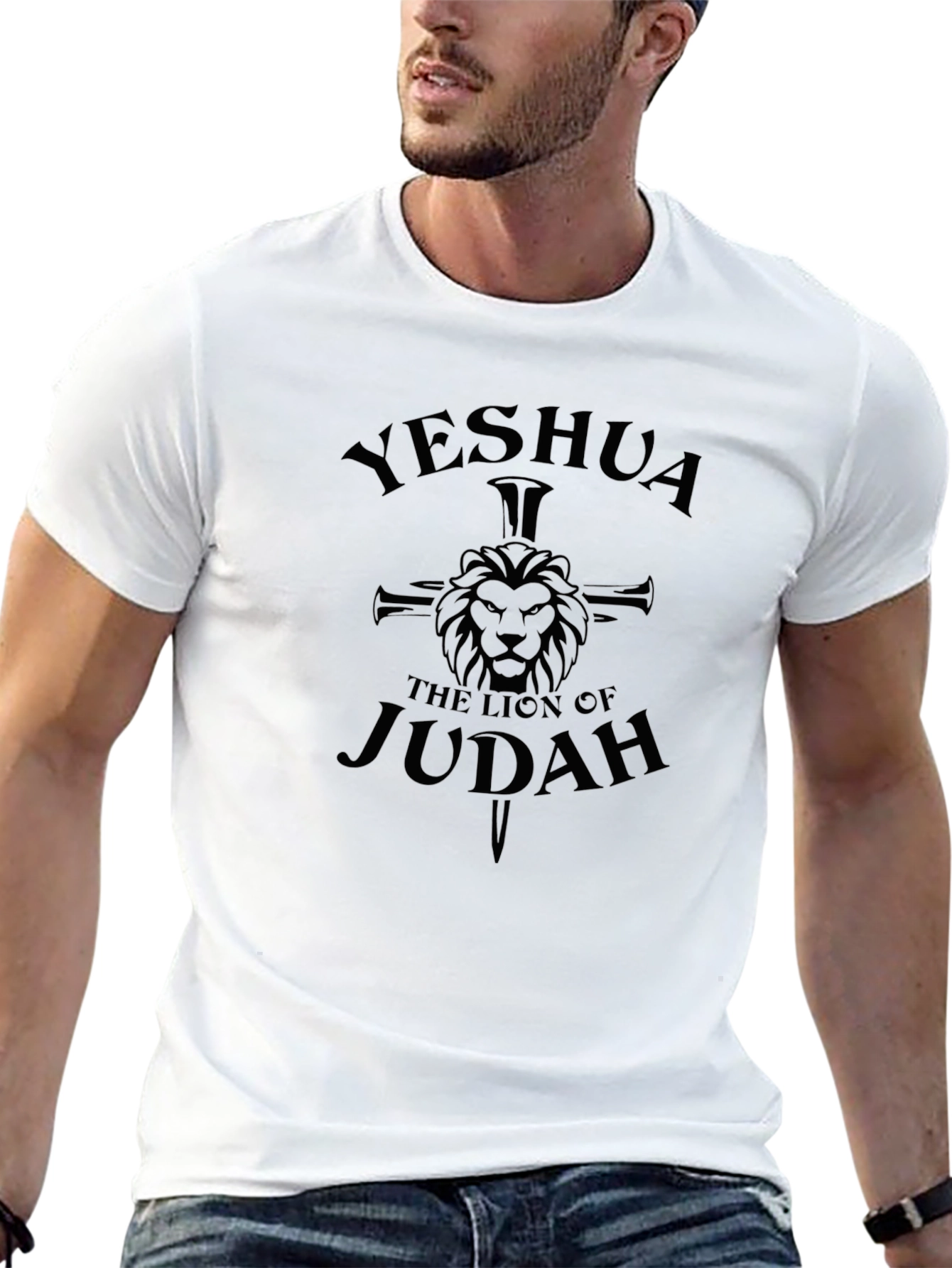 Yeshua Lion of Judah Black T-Shirt