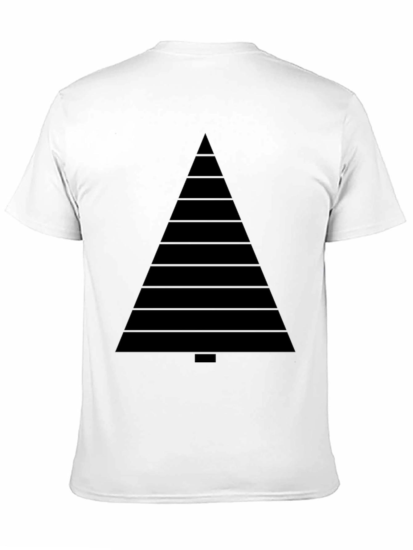 Modern Geometric Tree Black Tee