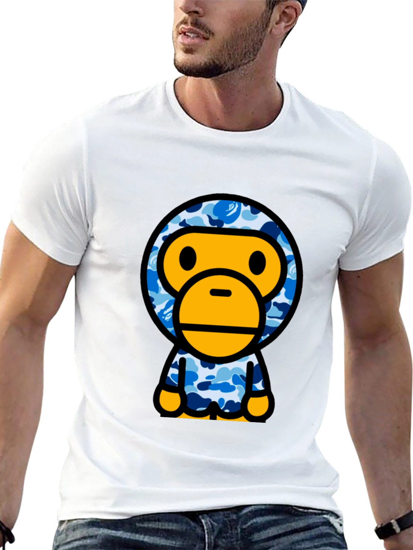 Bathing Ape Camo Monkey Graphic T-Shirt