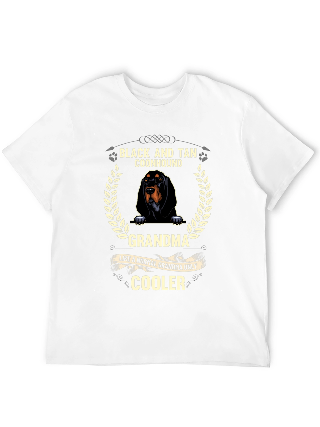 Black and Tan Coonhound Grandma T-Shirt