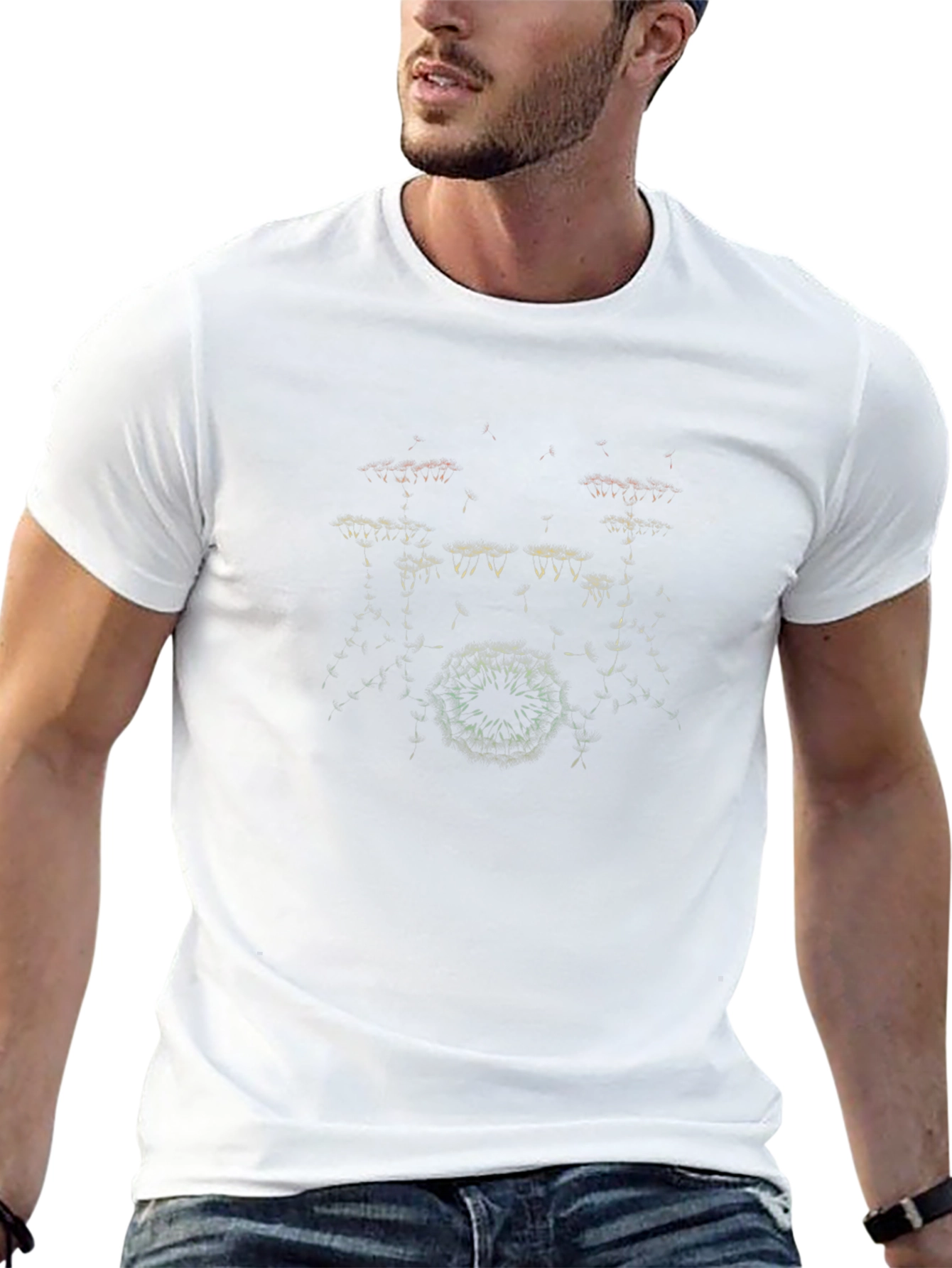 Abstract Drum Kit Graphic T-Shirt - Music Lover Tee