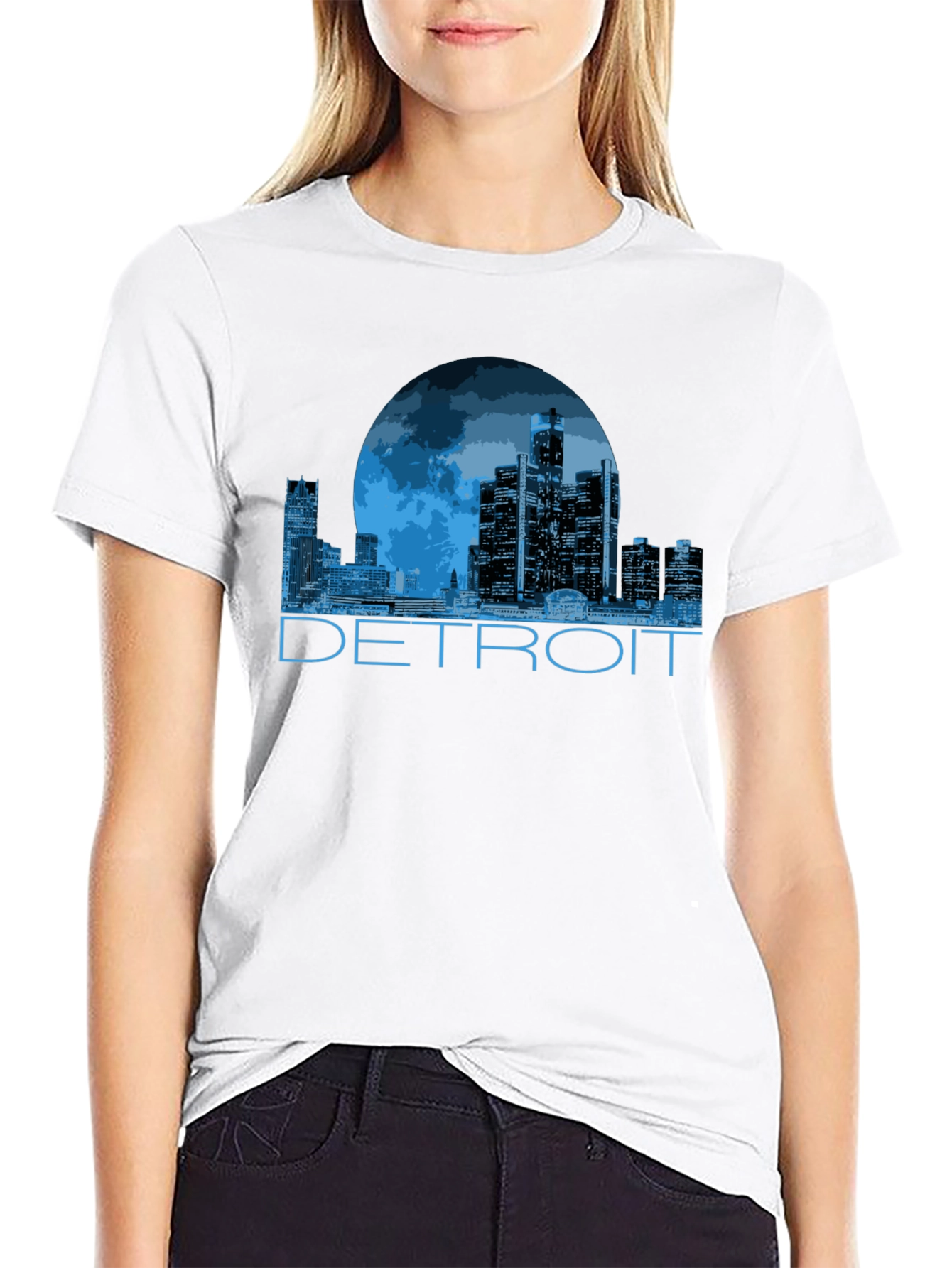 Detroit Skyline T-Shirt - Cityscape Graphic Tee
