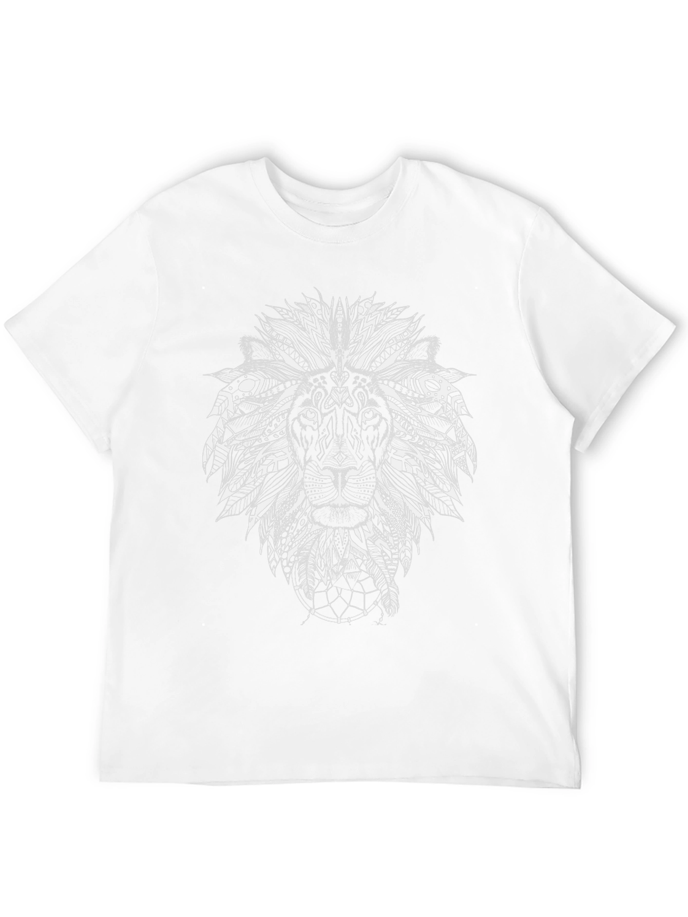 Tribal Lion Graphic Print T-Shirt
