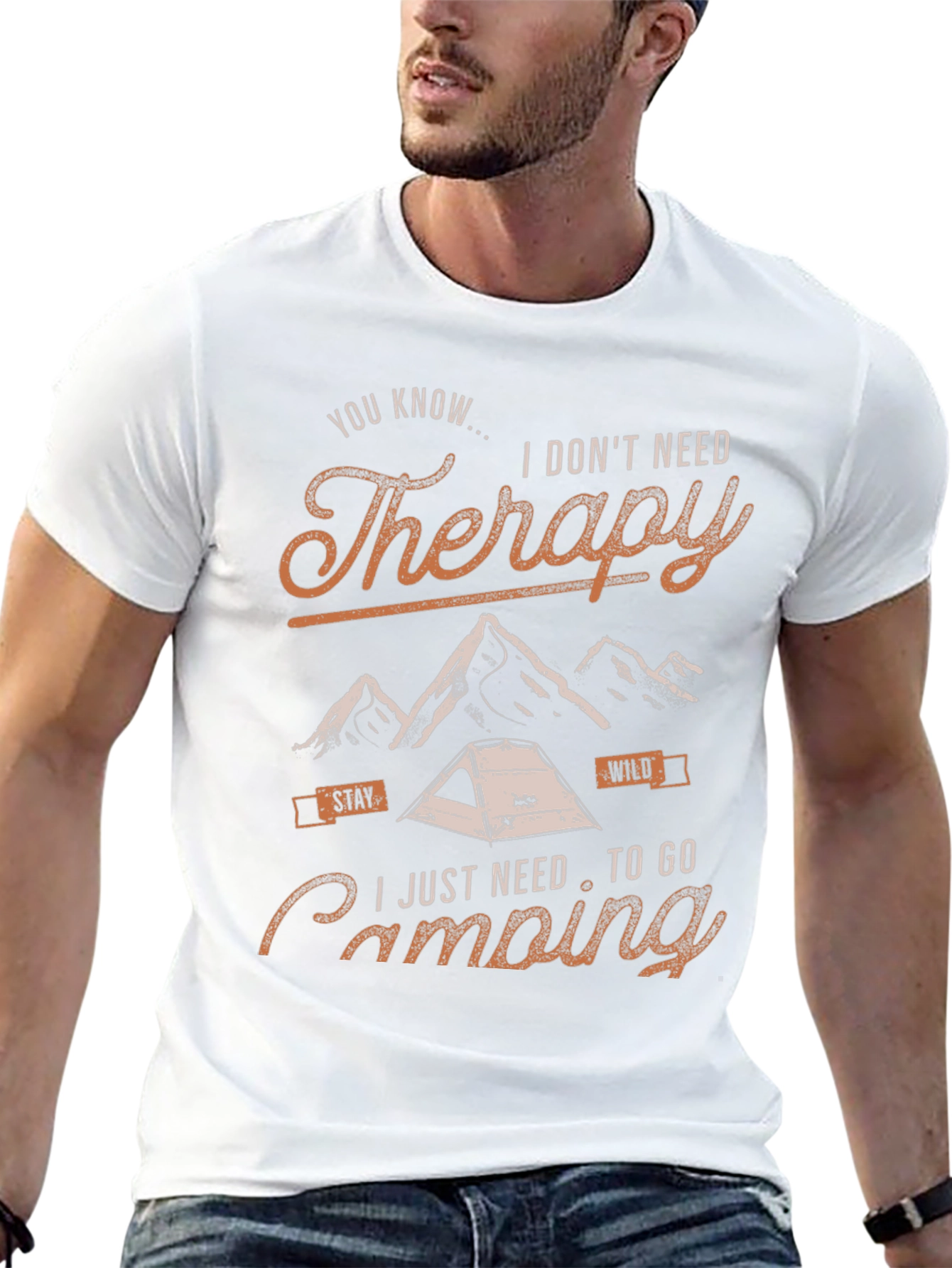 Therapy Camping Graphic T-Shirt