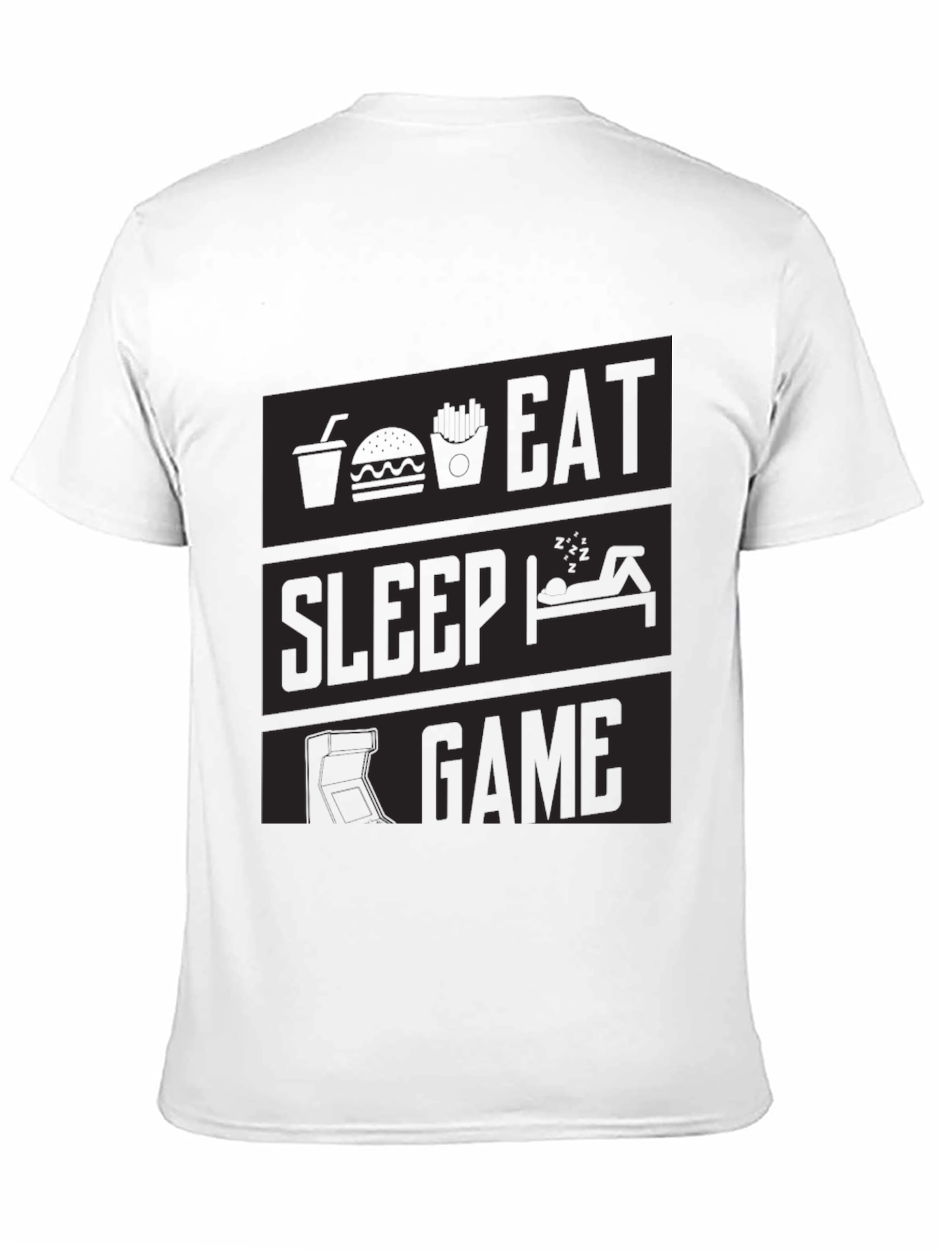 Eat Sleep Game Black Graphic Tee