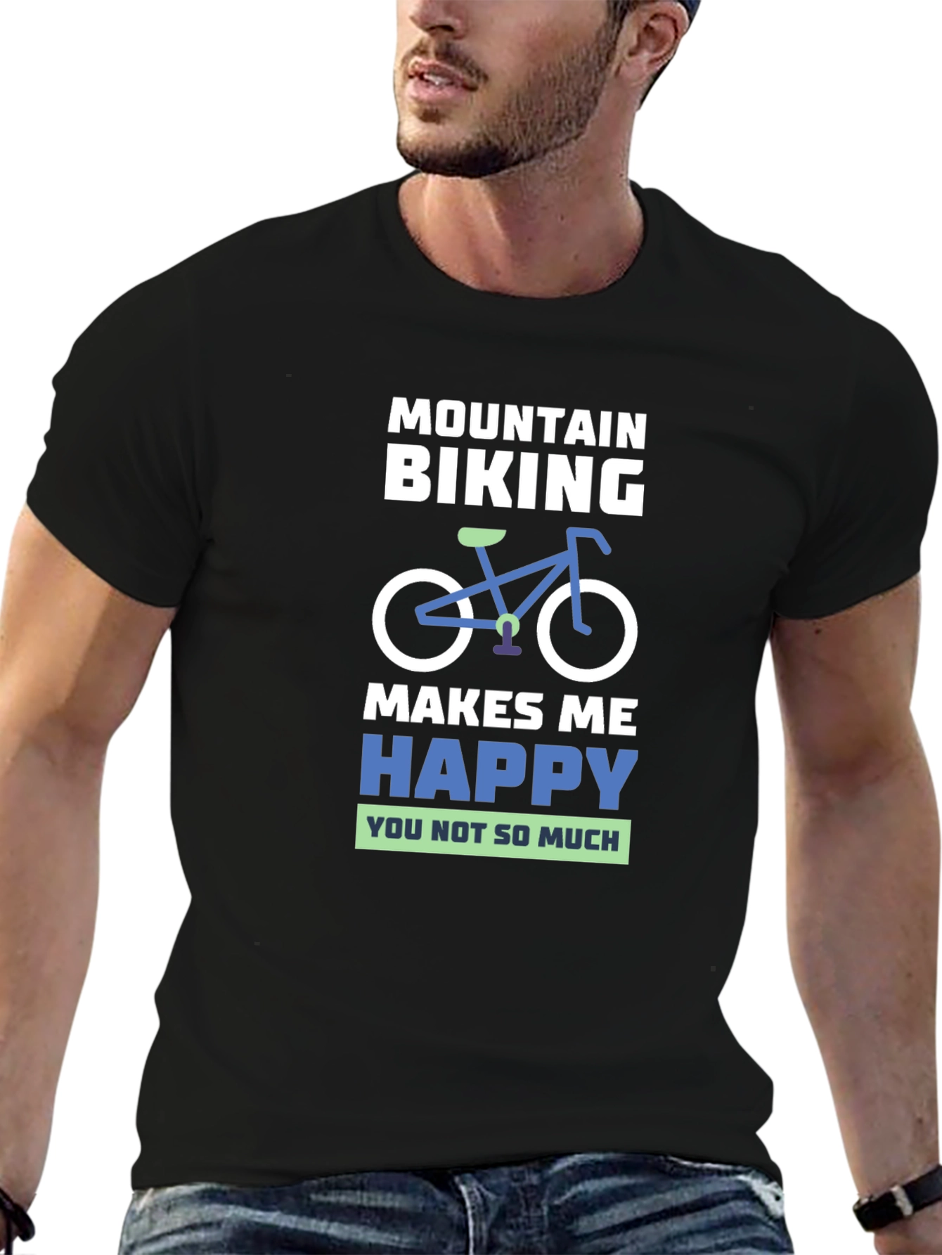 Mountain Biking T-Shirt - Makes Me Happy Tee