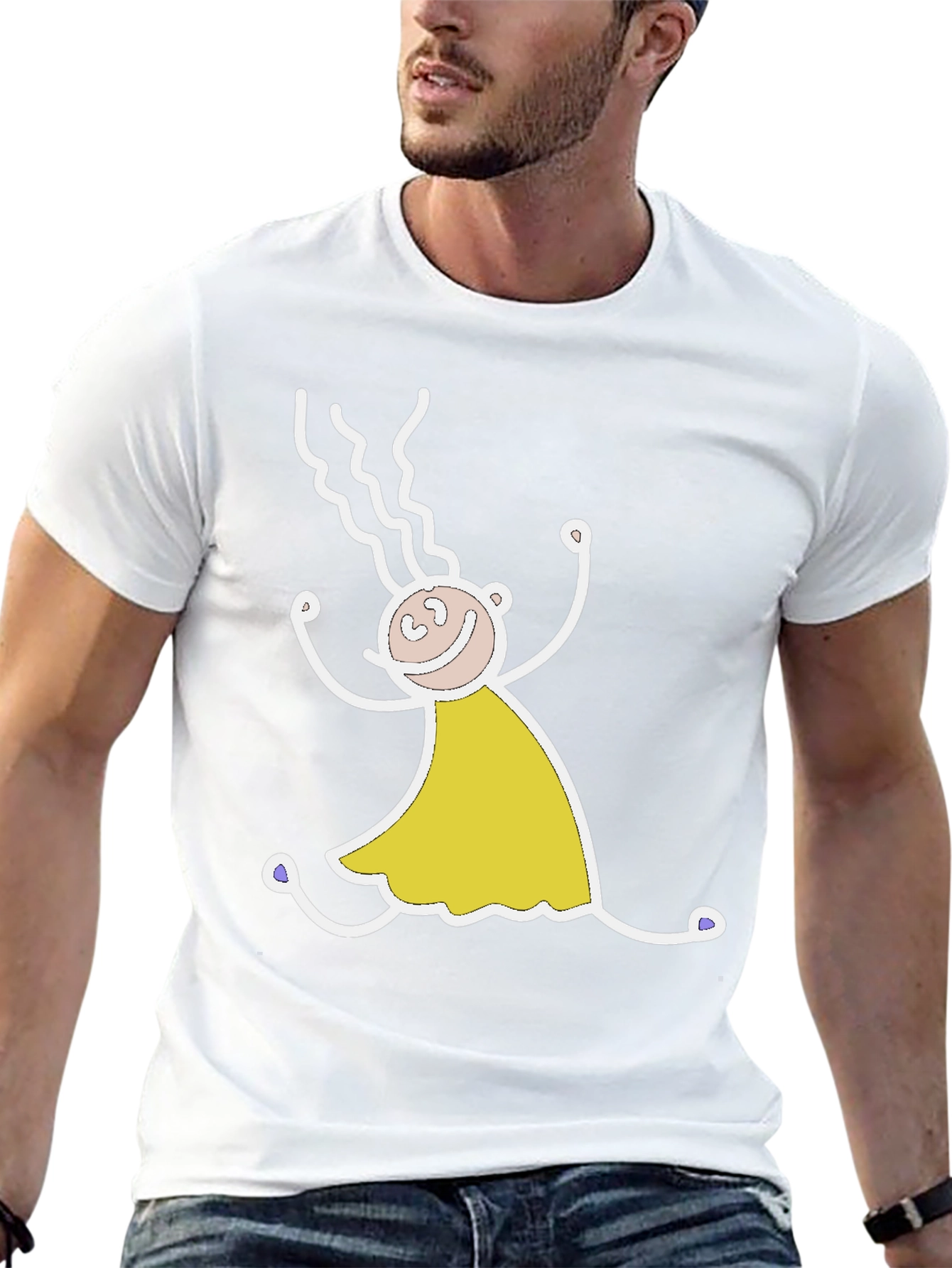 Funny Stick Figure Black T-Shirt