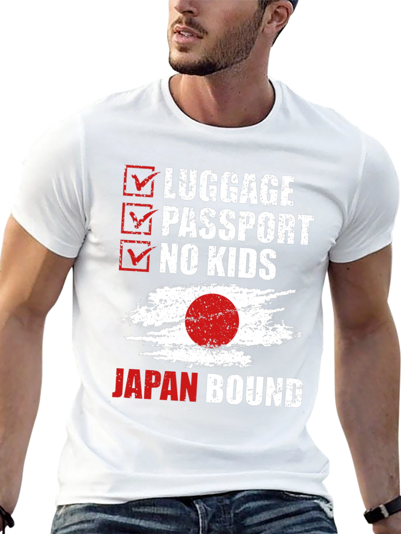 Japan Bound T-Shirt - Travel Checklist Design