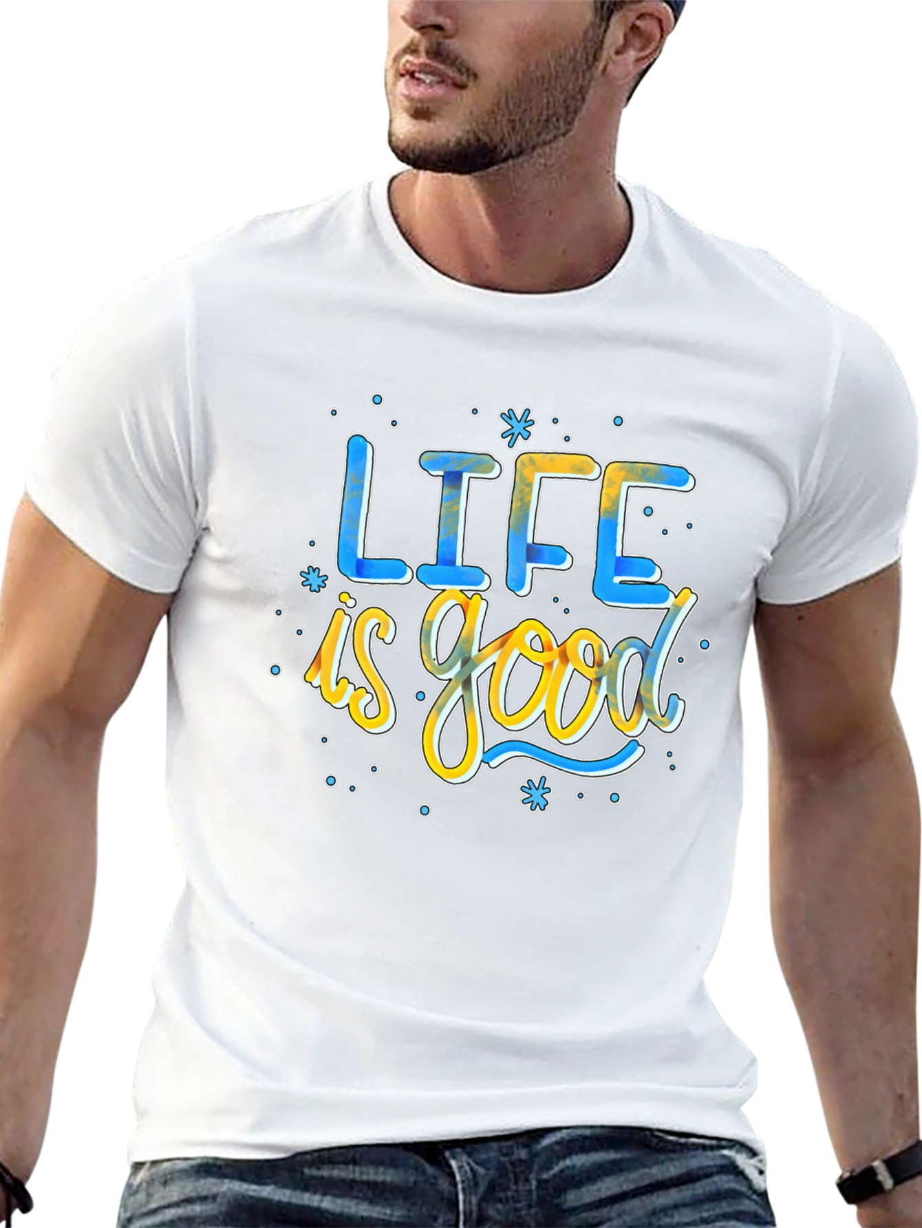 Life is Good Graphic T-Shirt - Mens Black Tee