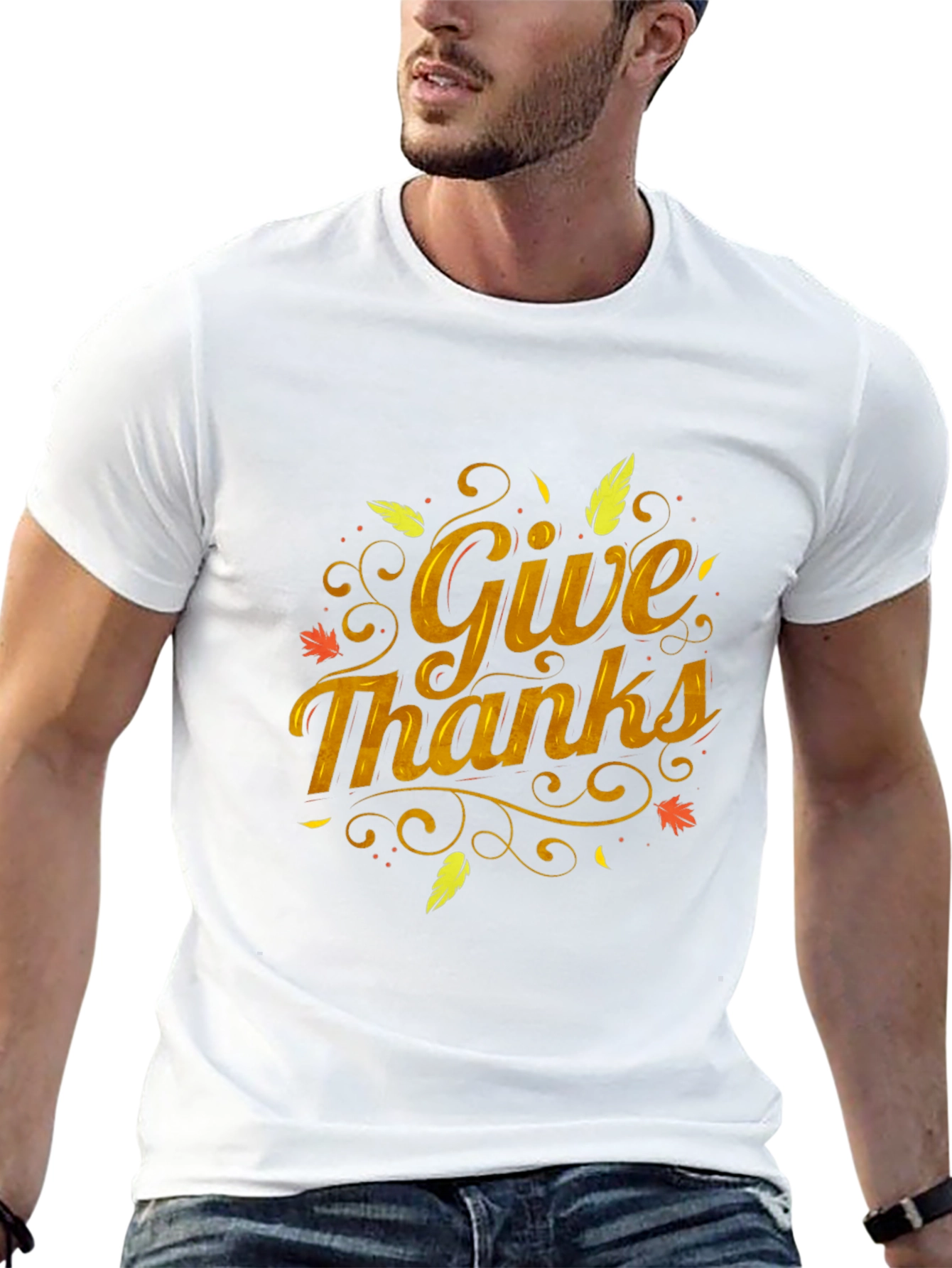 Give Thanks T-Shirt - Fall Thanksgiving Tee