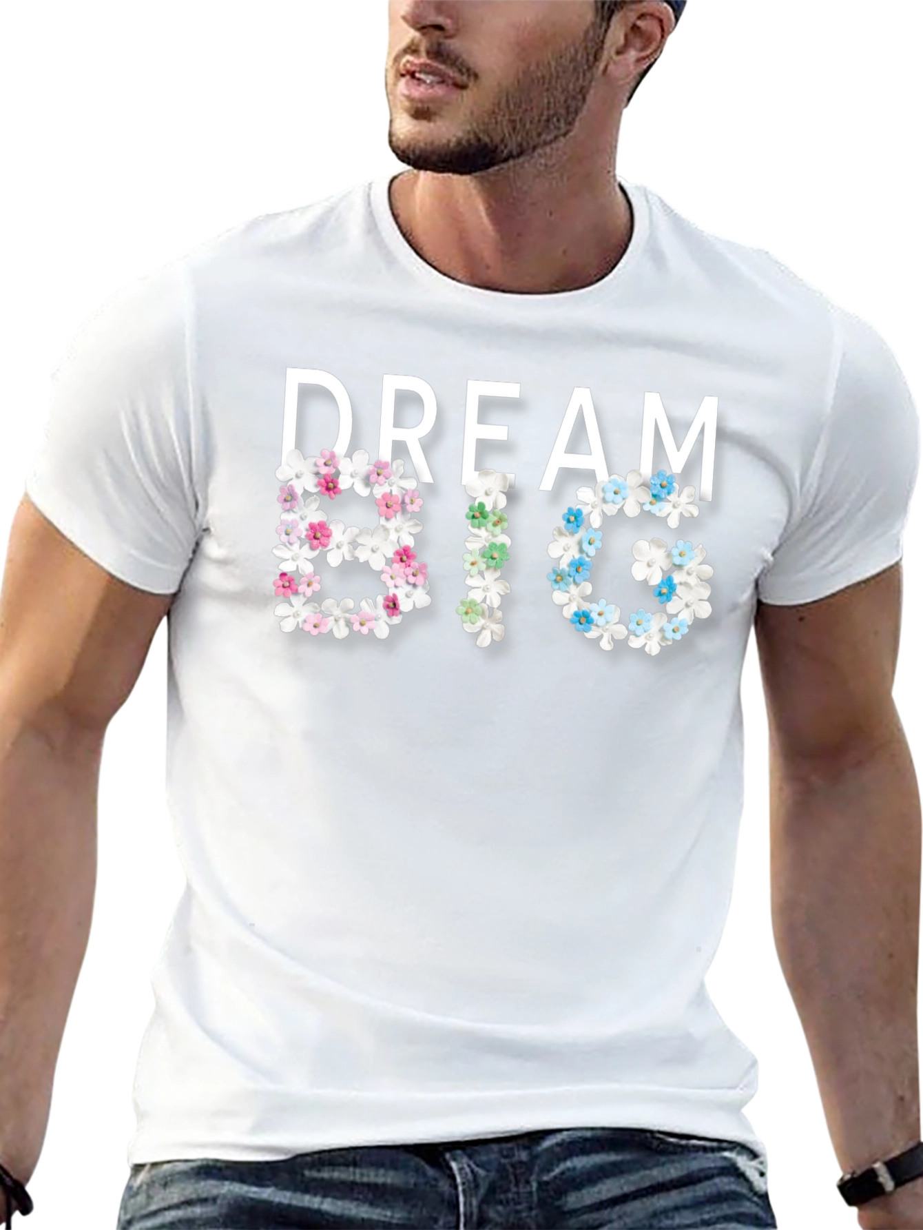 Dream Big Floral Graphic T-Shirt
