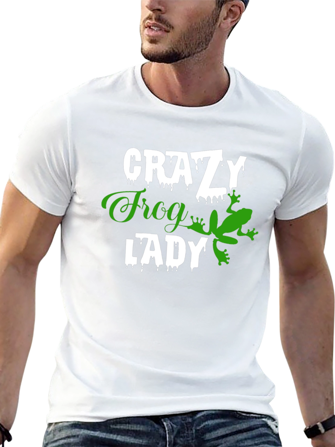 Crazy Frog Lady T-Shirt - Novelty Graphic Tee