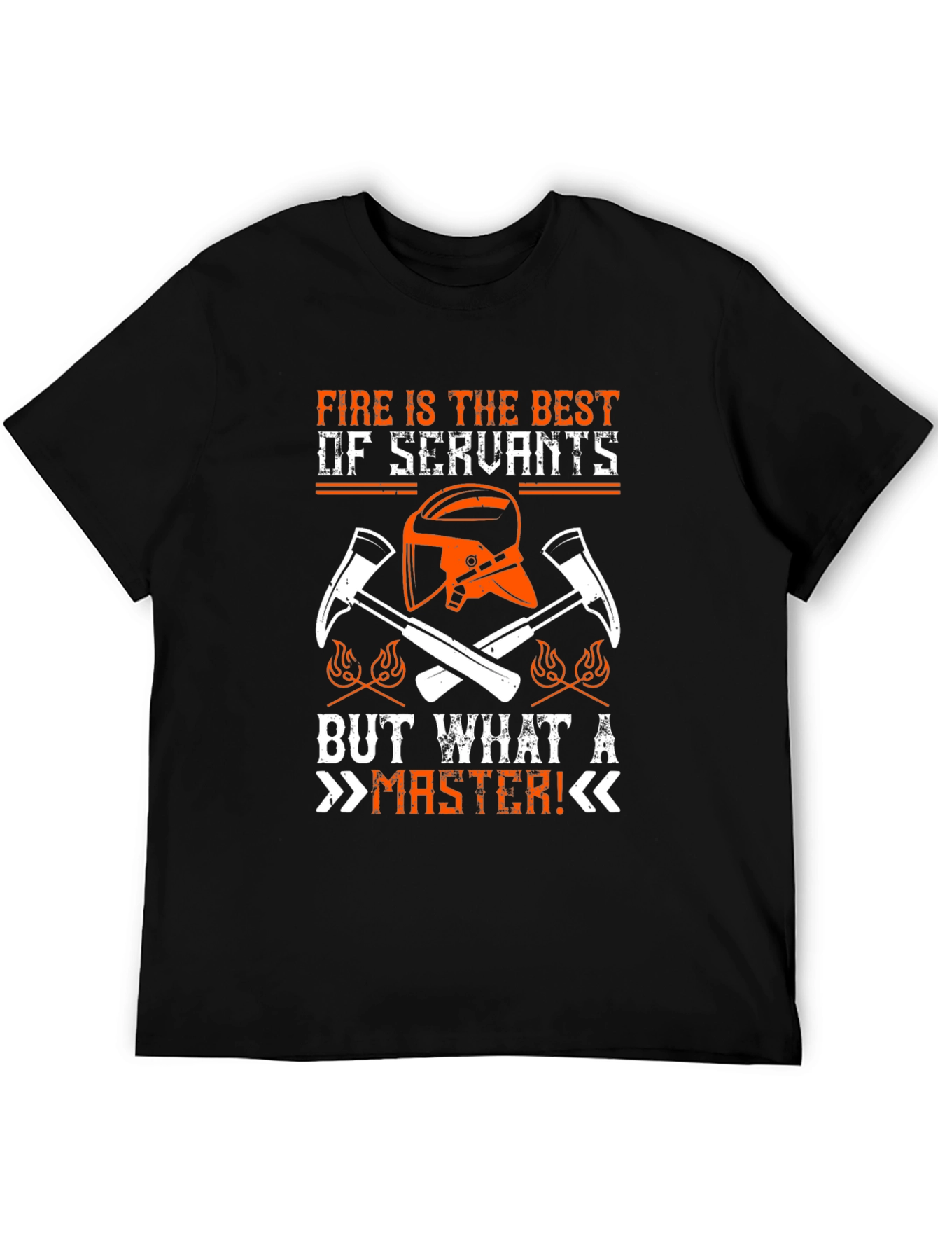 Firefighters Best Servant Black T-Shirt