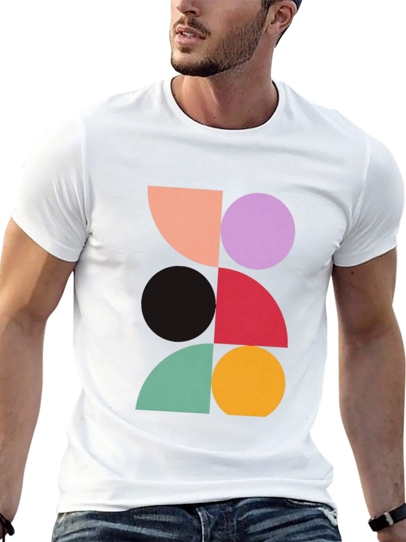 Abstract Geometric Design Tee - Modern Art Shirt