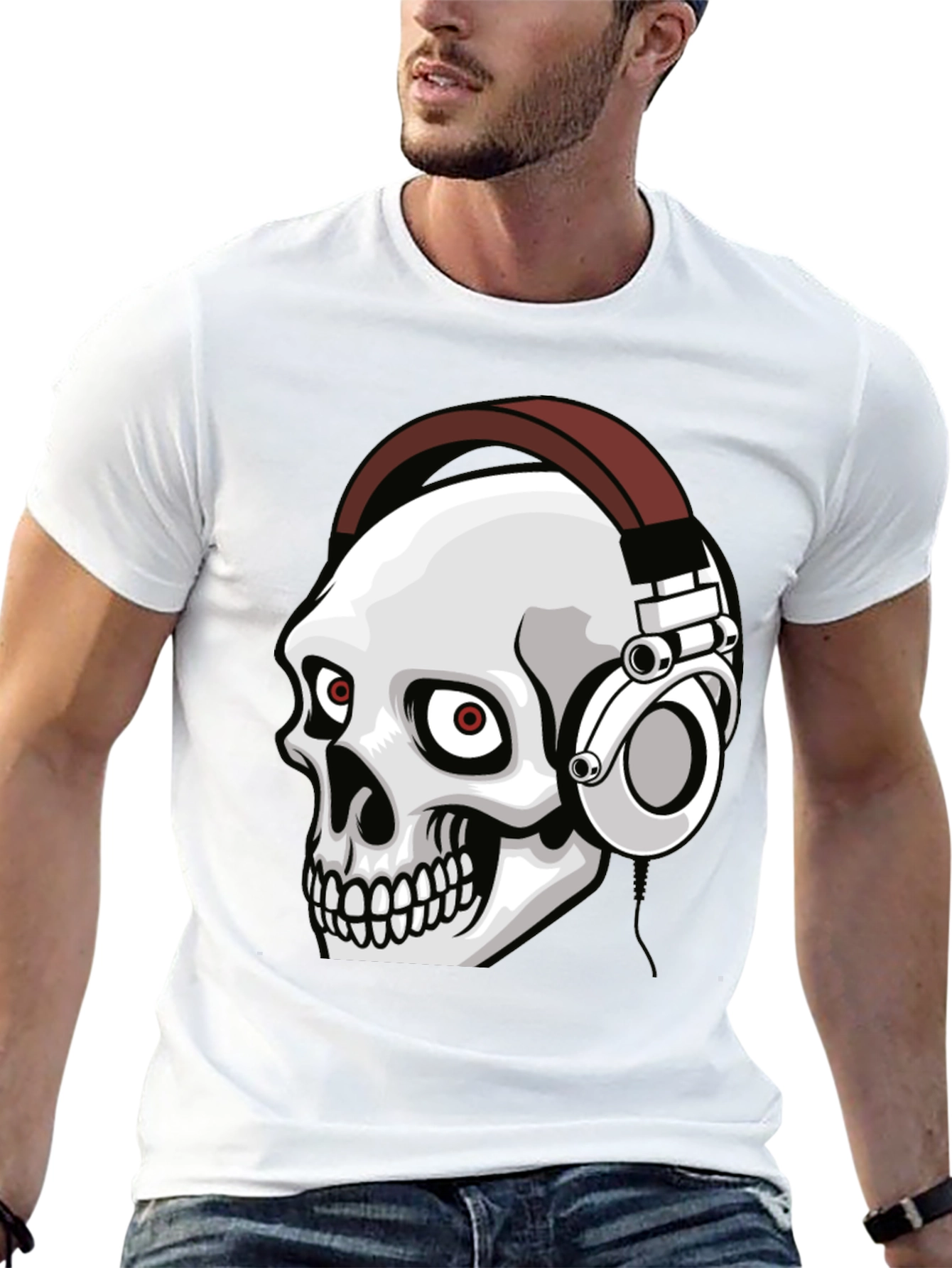 Skull Headphone Graphic Tee