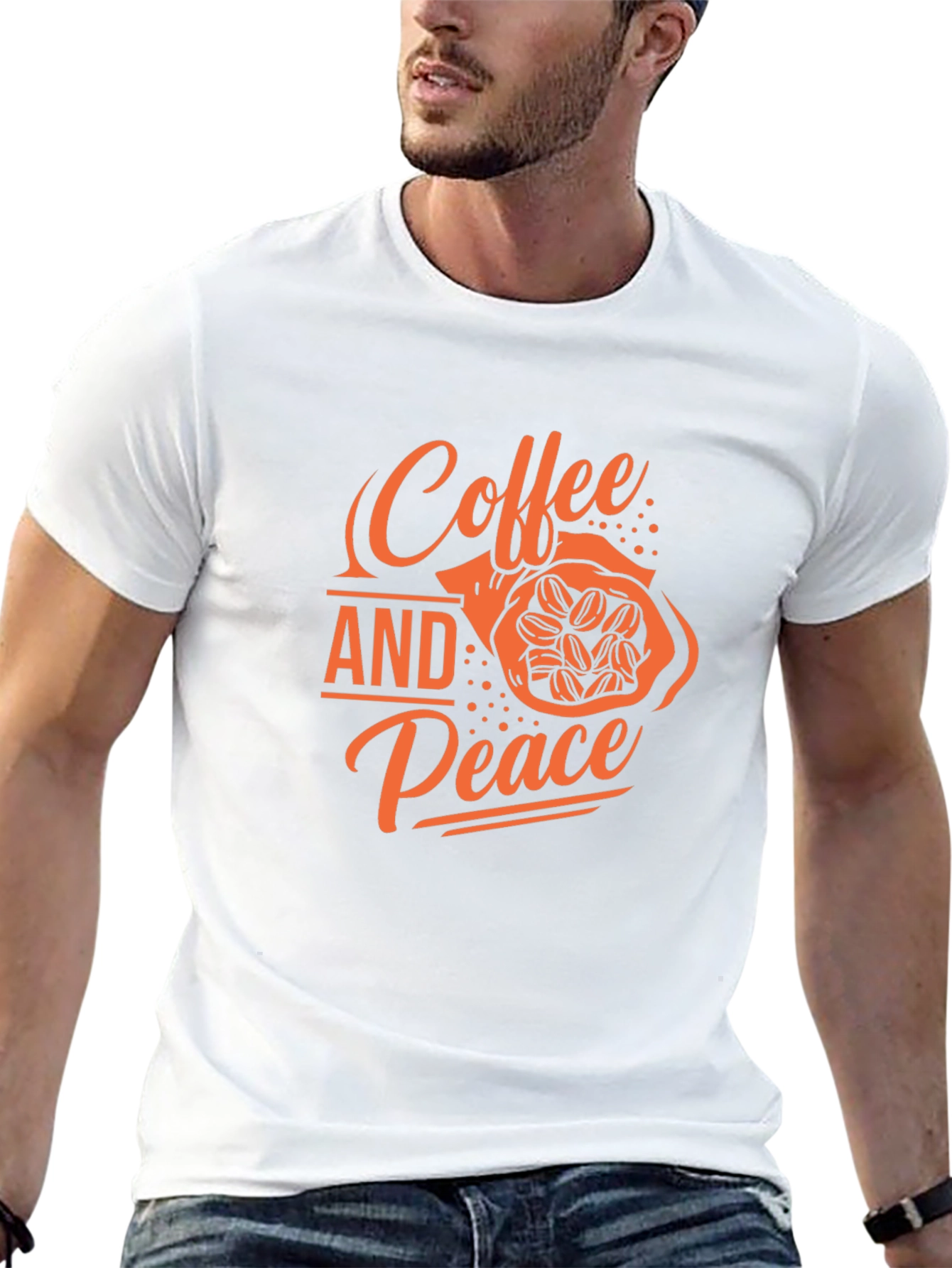 Coffee and Peace Graphic T-Shirt