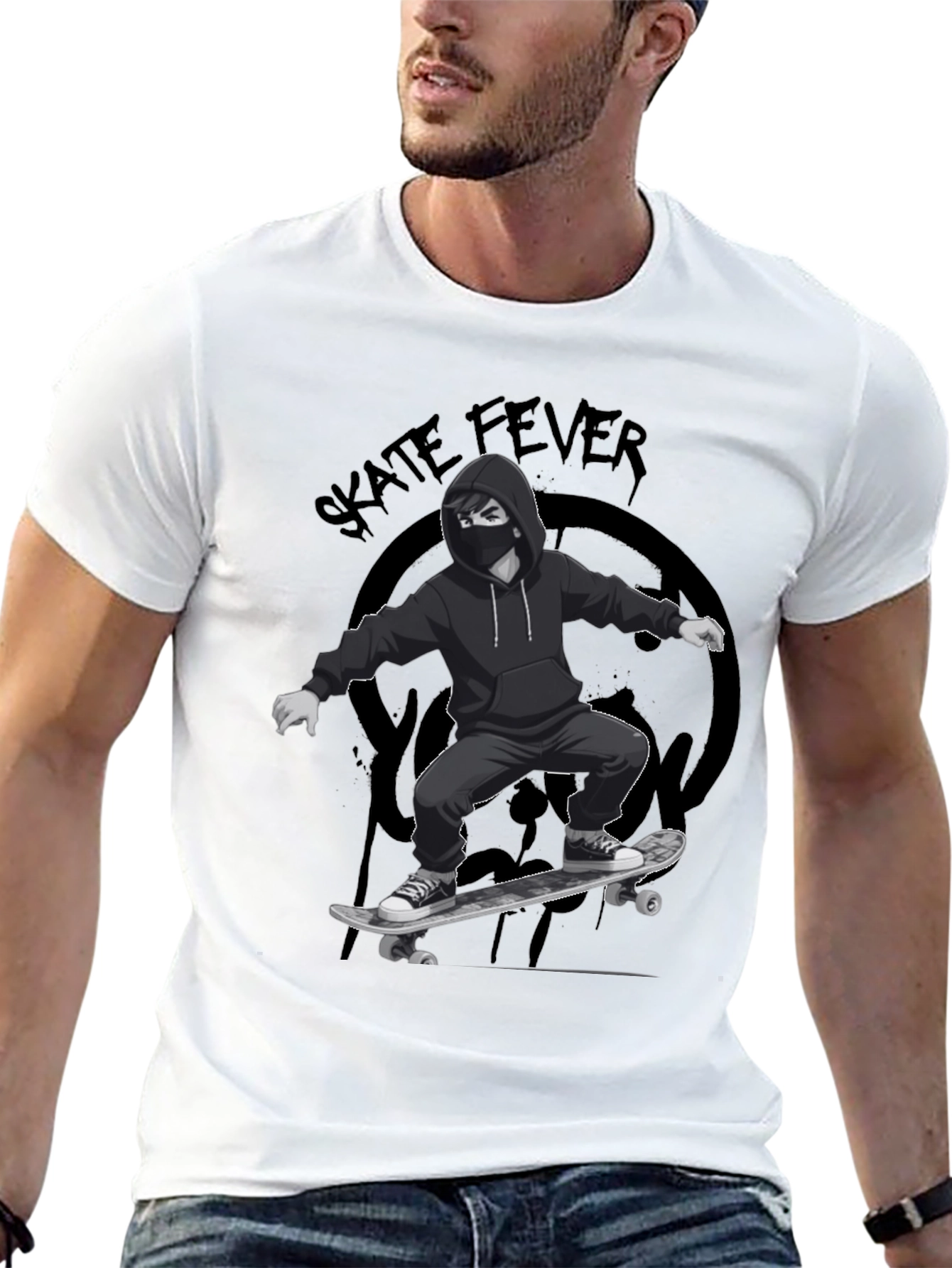 Skate Fever Graphic T-Shirt - Cool Skater Design