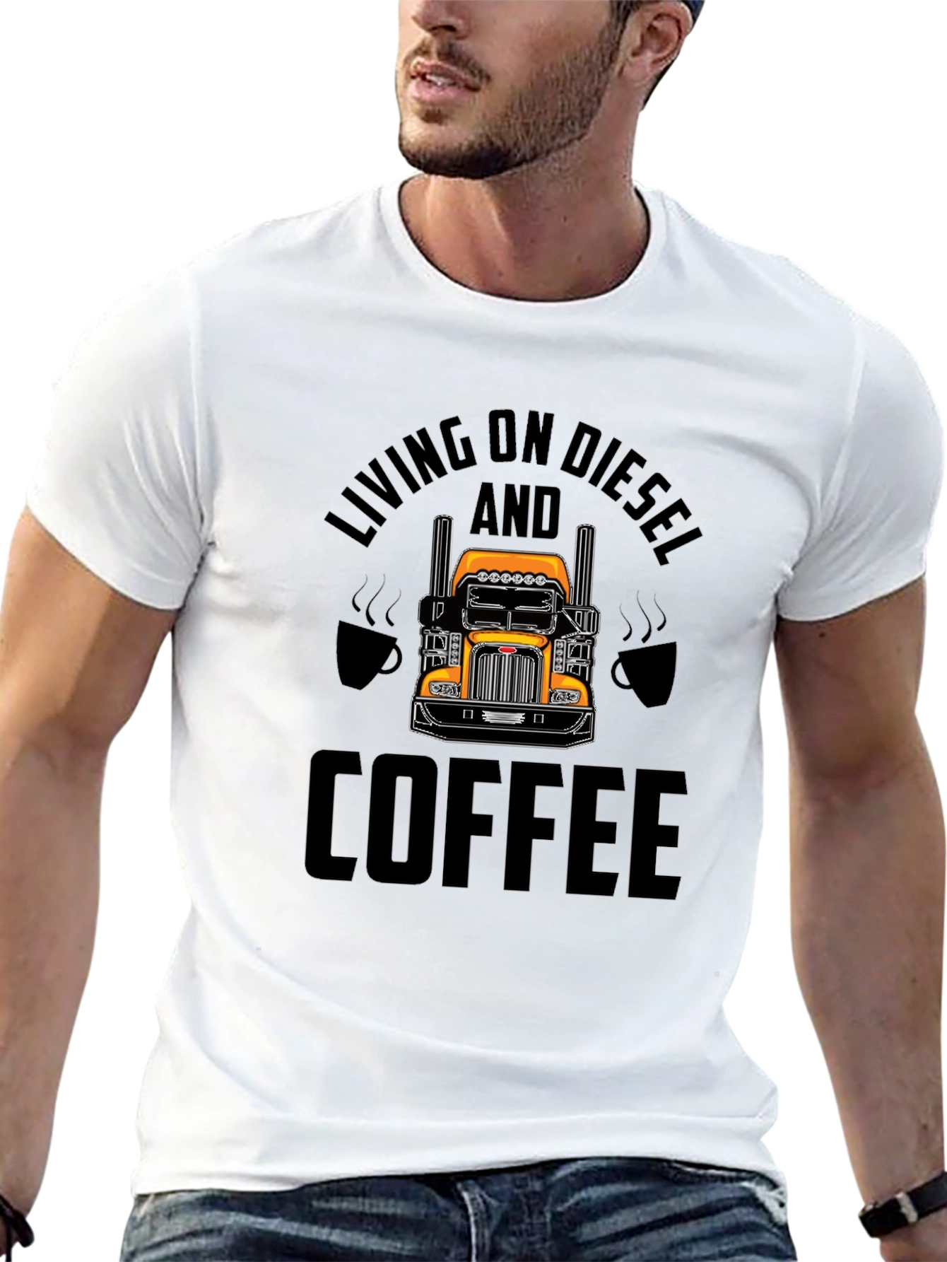 Diesel & Coffee T-Shirt - Trucker Tee