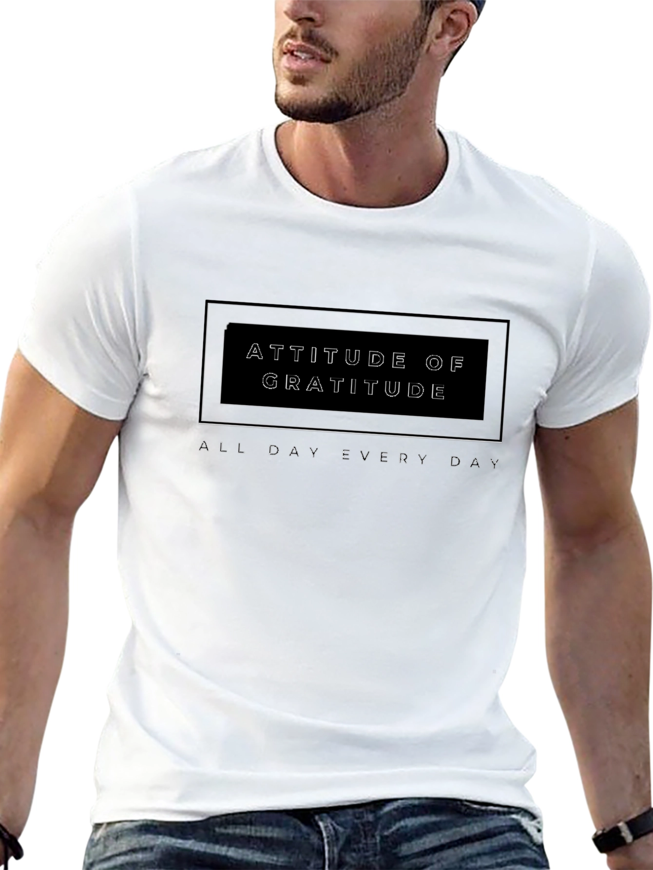 Attitude of Gratitude Black Graphic Tee