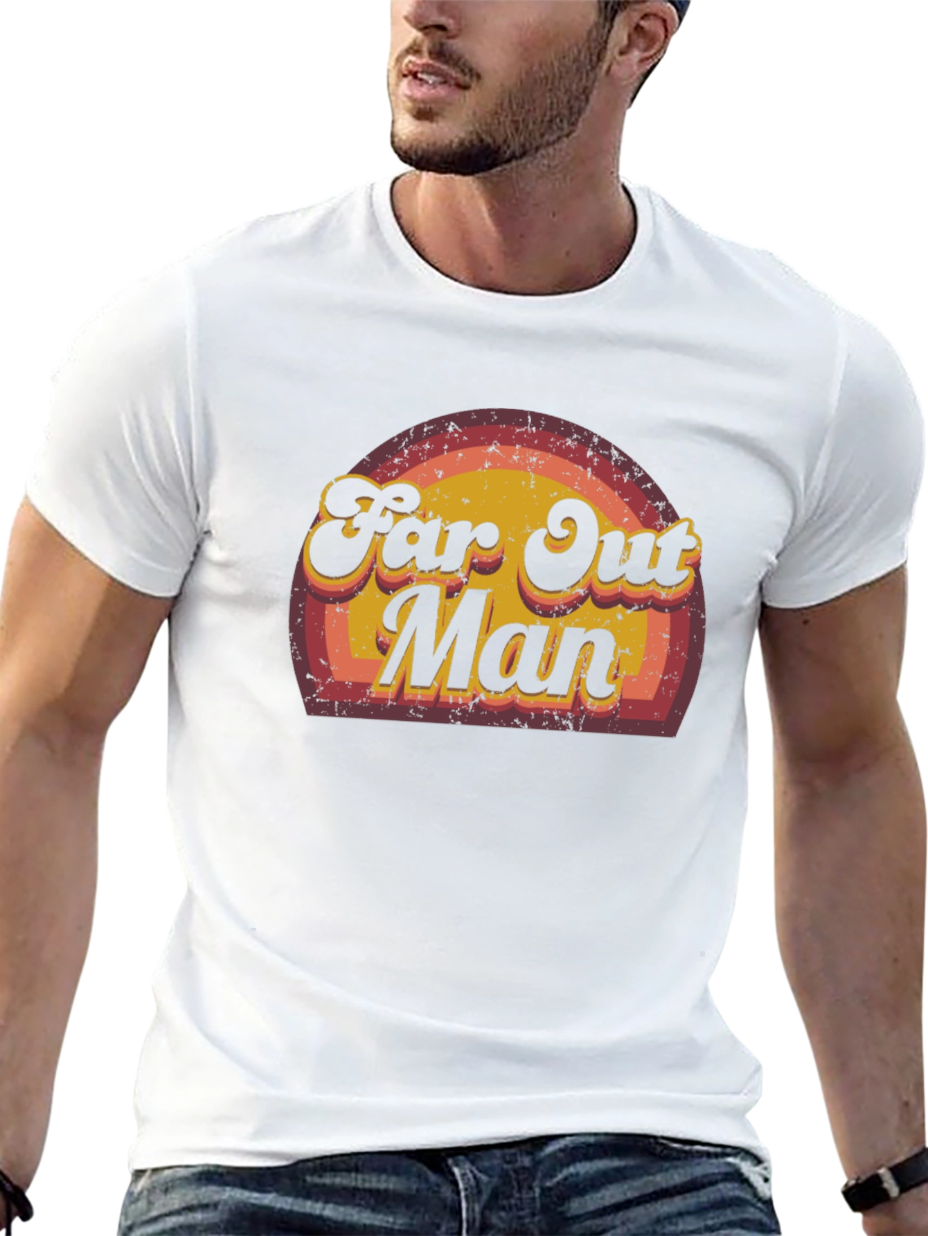 Far Out Man Retro Graphic Tee