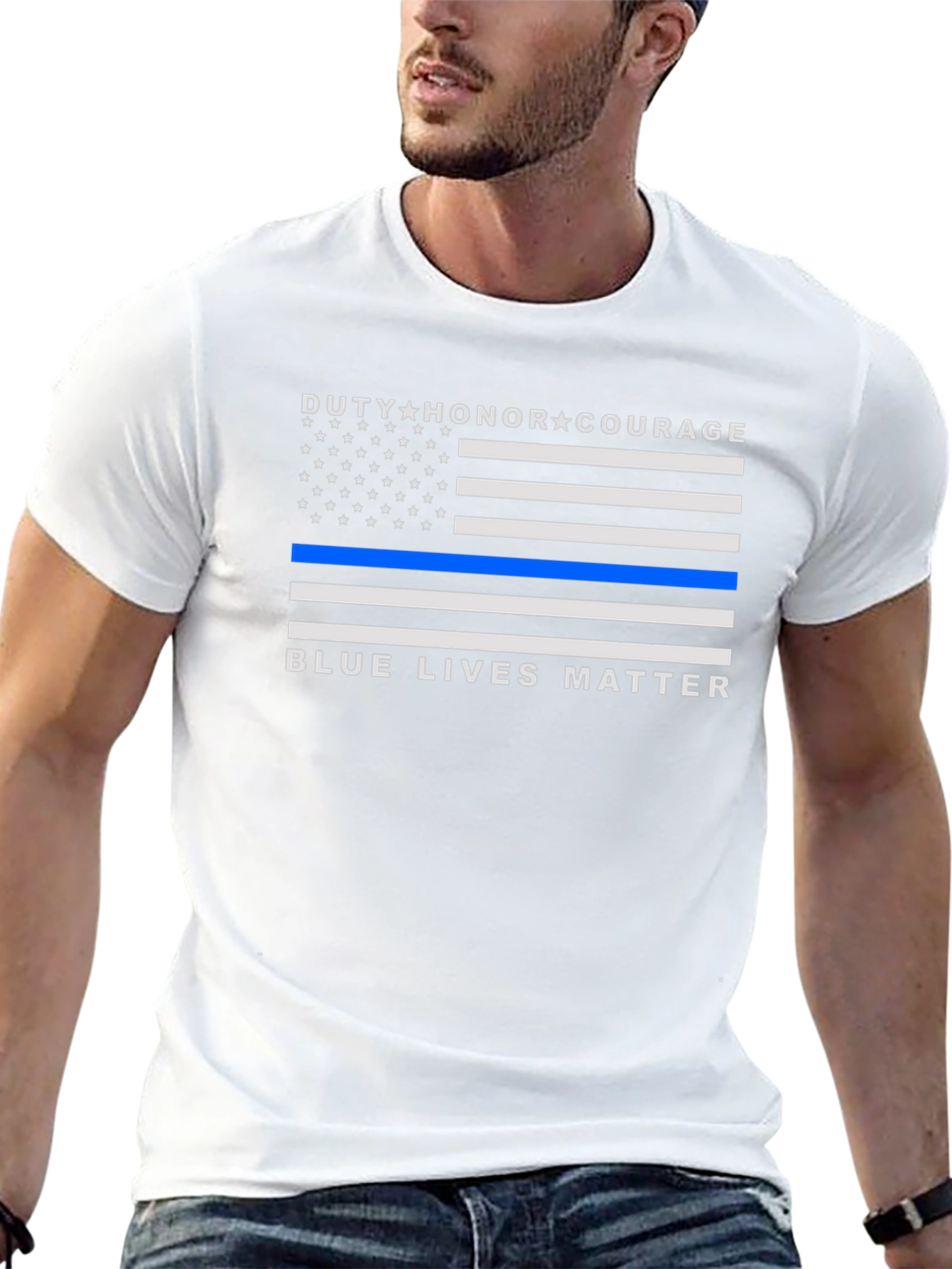 Duty Honor Courage Blue Lives Matter T-Shirt