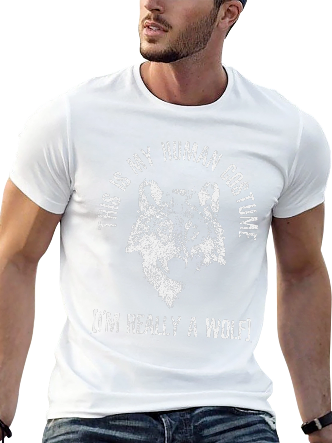 Wolf Costume Graphic Tee - Funny Animal Lover Shirt