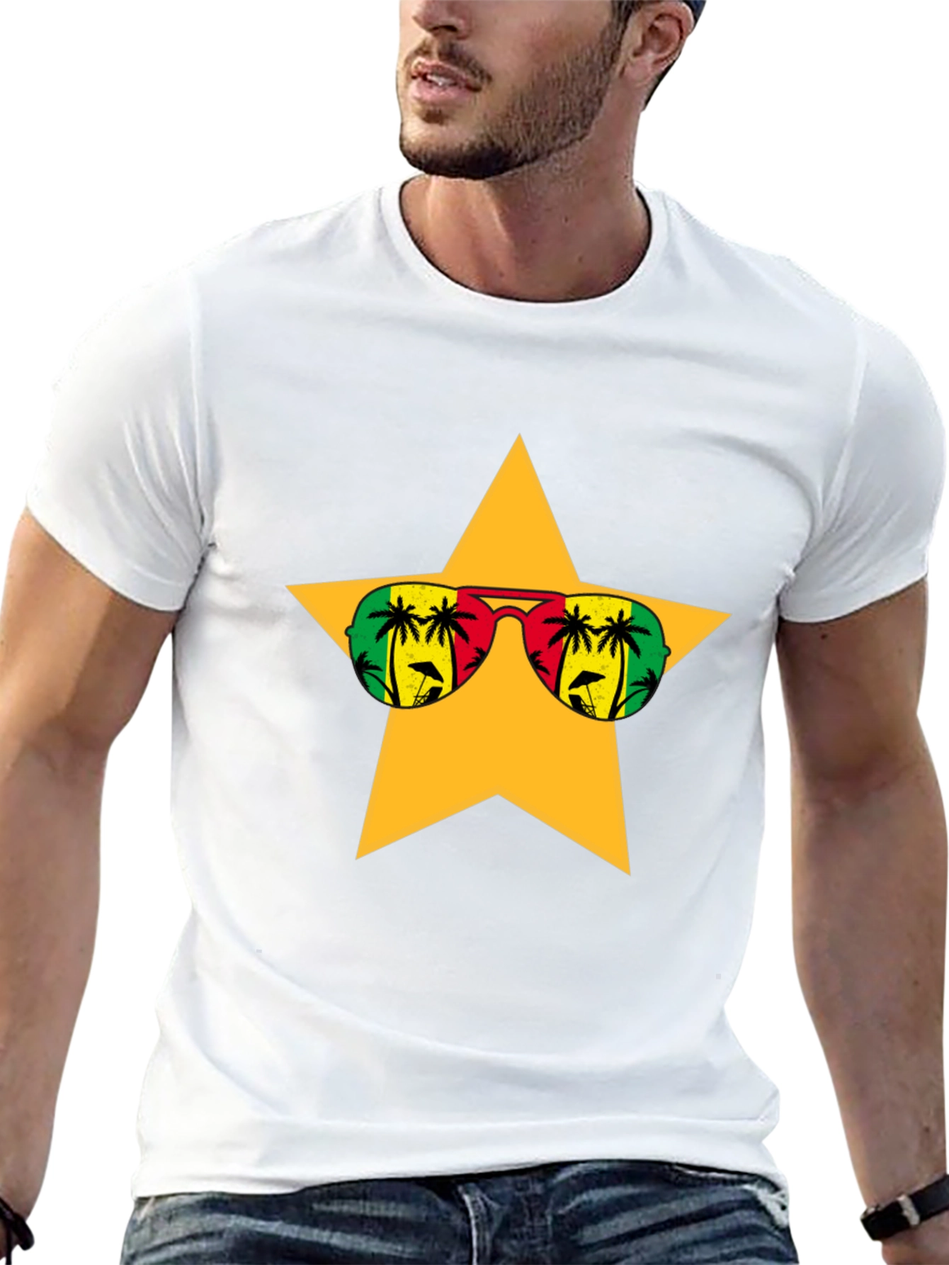 Star Sunglasses T-Shirt - Island Vibes