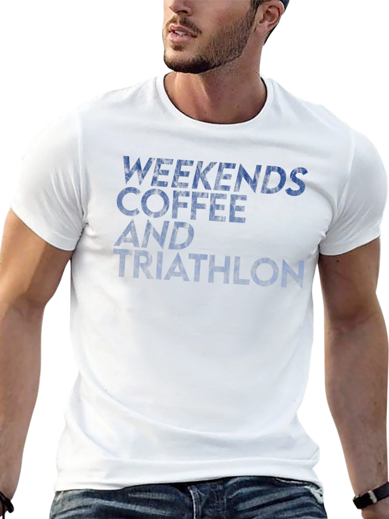 Weekends Coffee and Triathlon Graphic T-Shirt