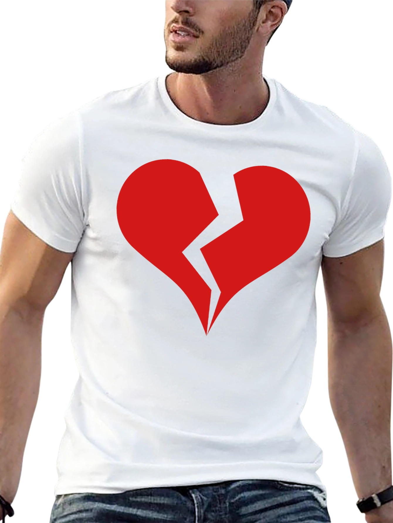 Broken Heart Graphic T-Shirt - Black