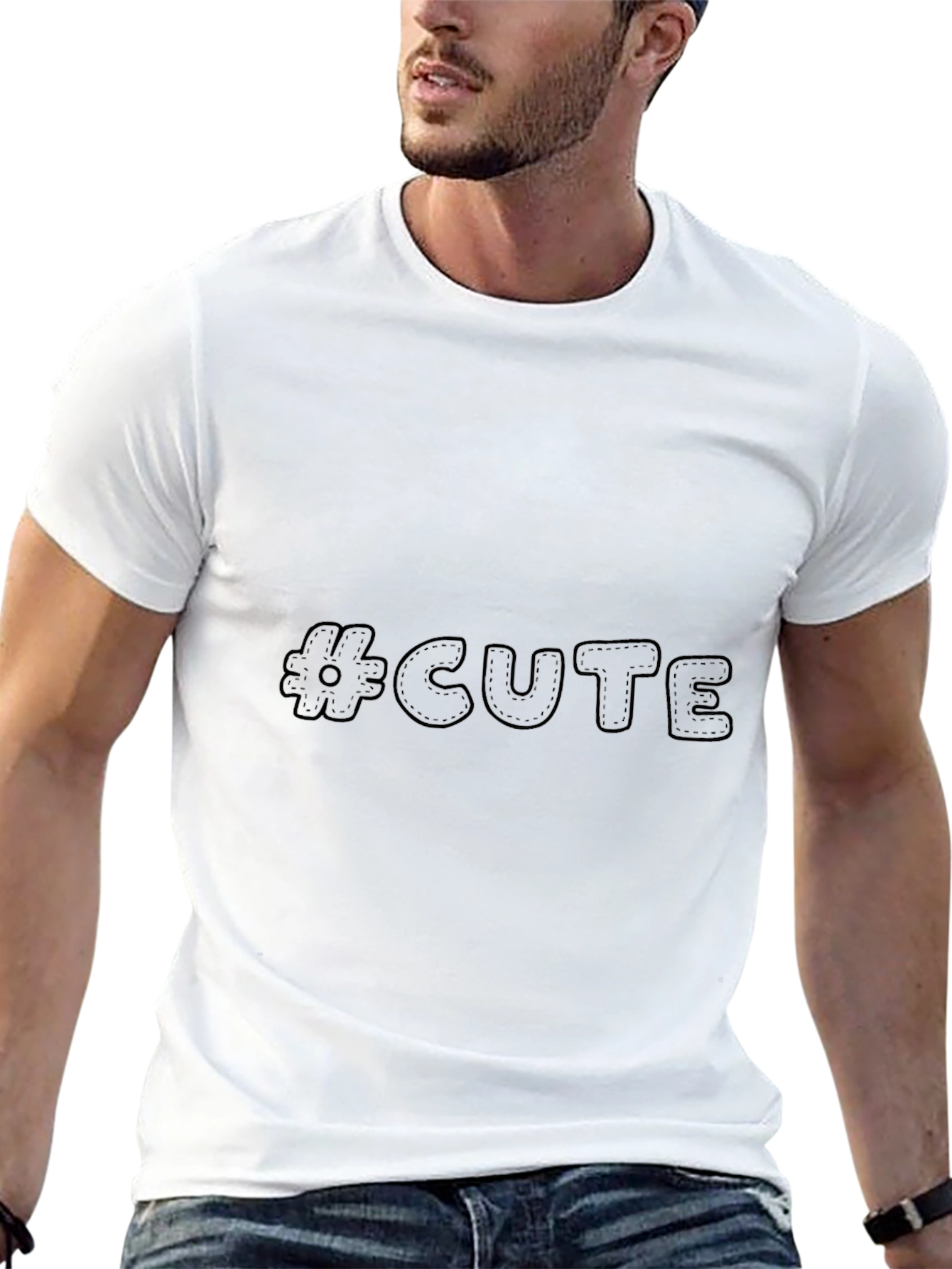 #Cute Black T-Shirt - Soft & Stylish Casual Wear